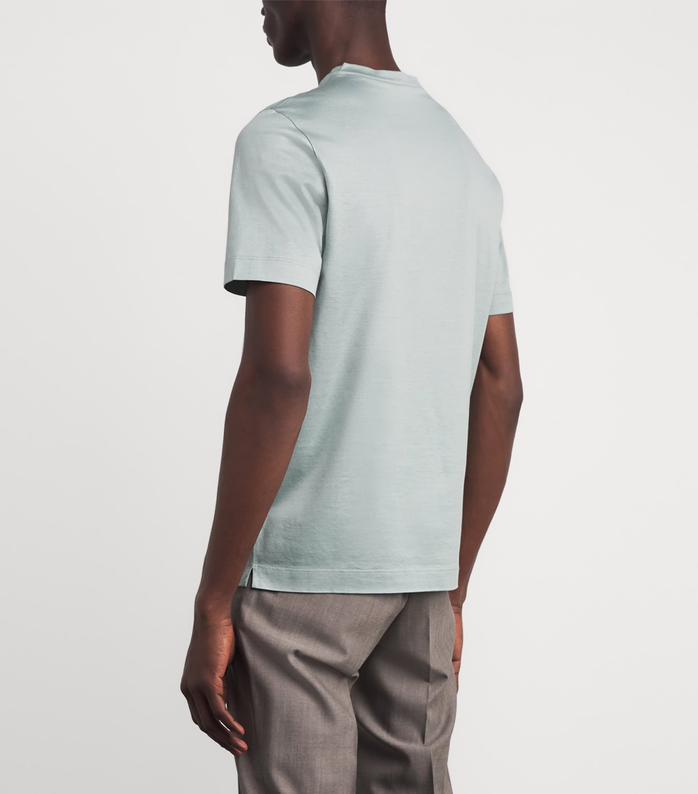 Cotton Double-Neck T-Shirt 834 Image 4