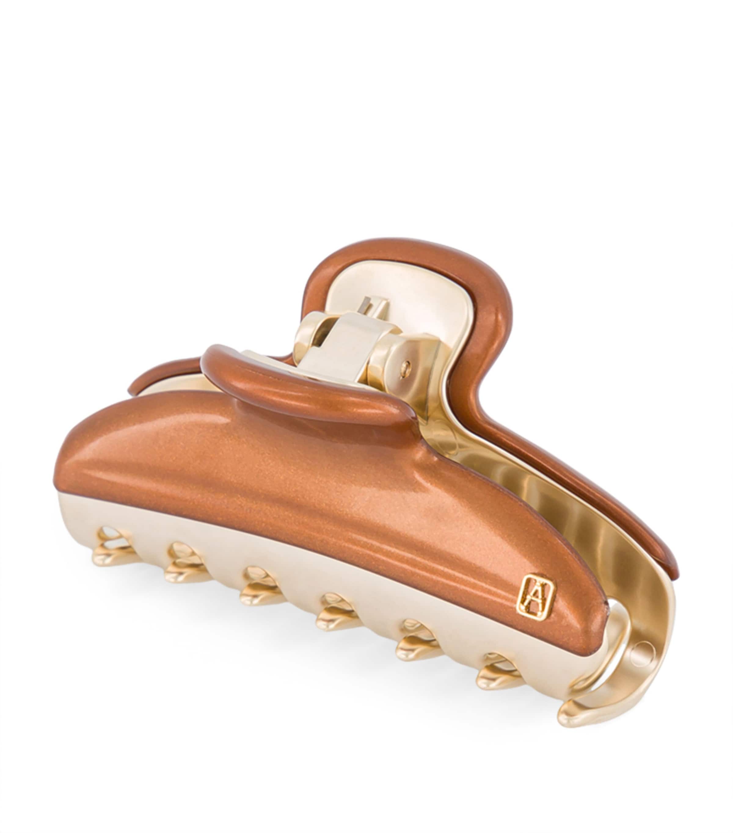 Alexandre de Paris Gold-Plated Claw Hair Clip Pail Brun/or Image 2