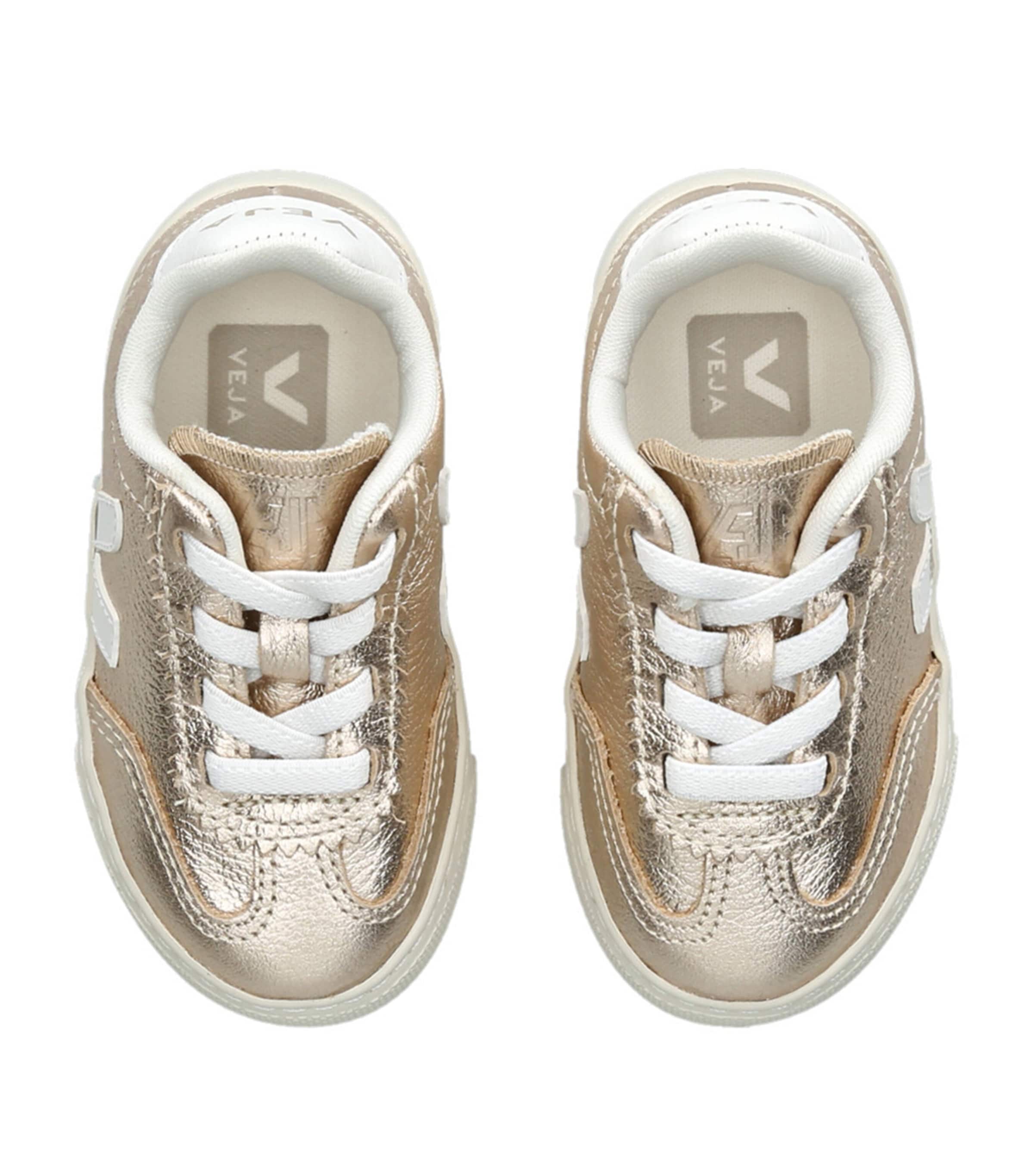 Veja Leather Volley Sneakers Gold Image 4