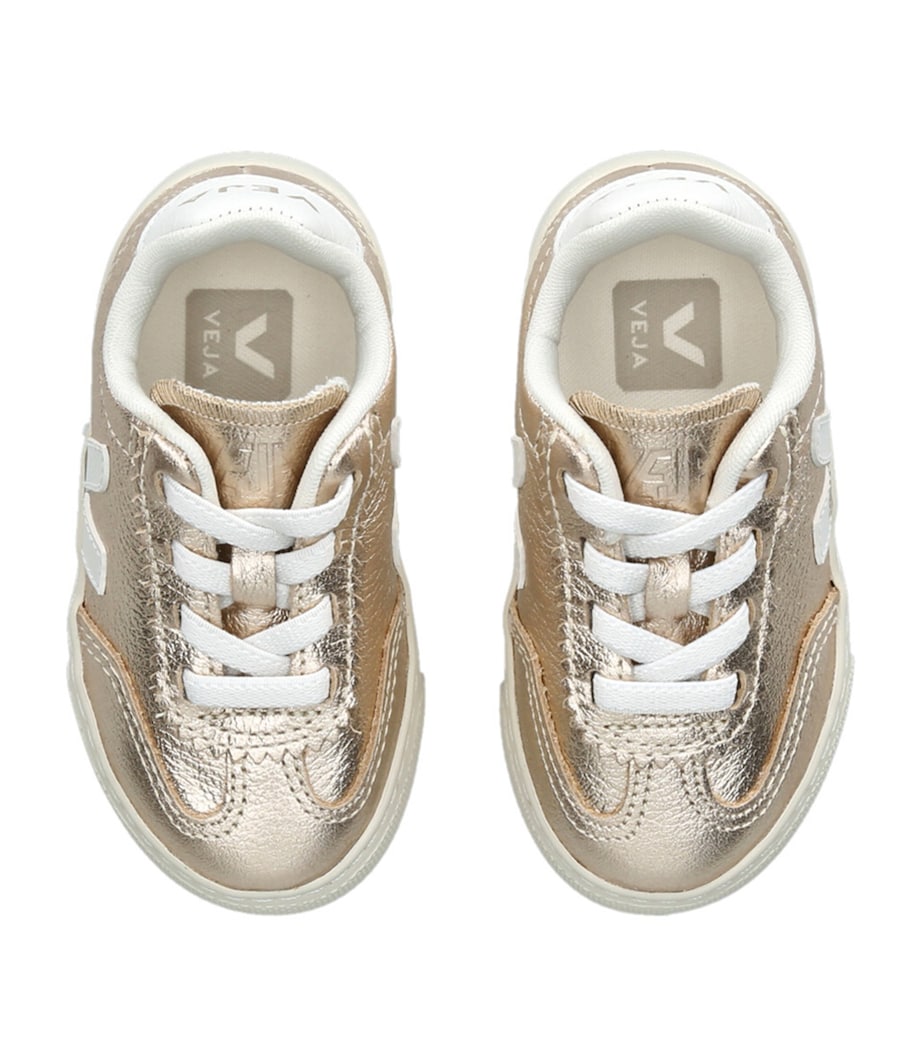 Veja Leather Volley Sneakers Gold Image 4