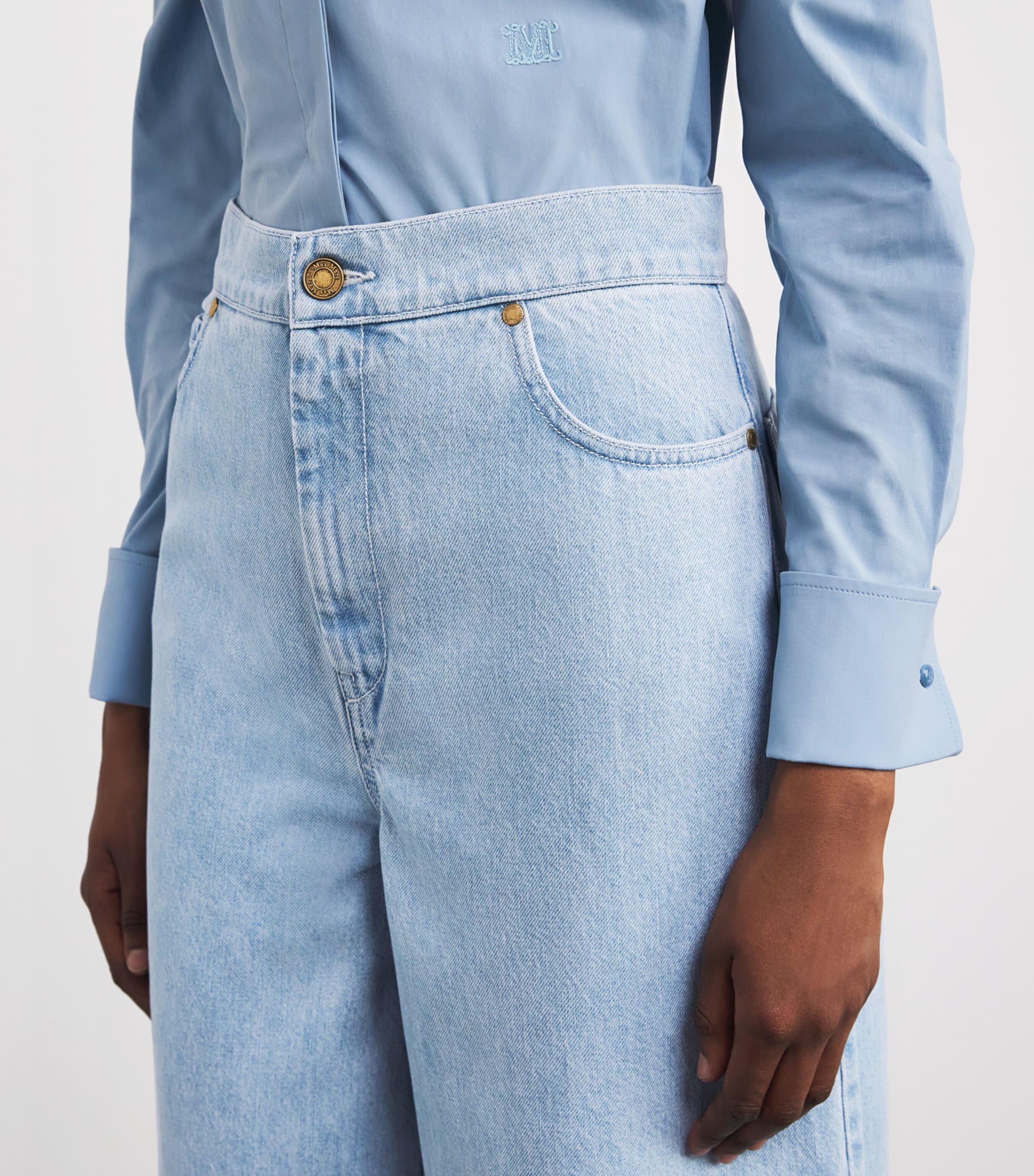 Wide-Leg Jeans LIGHT BLUE Image 6