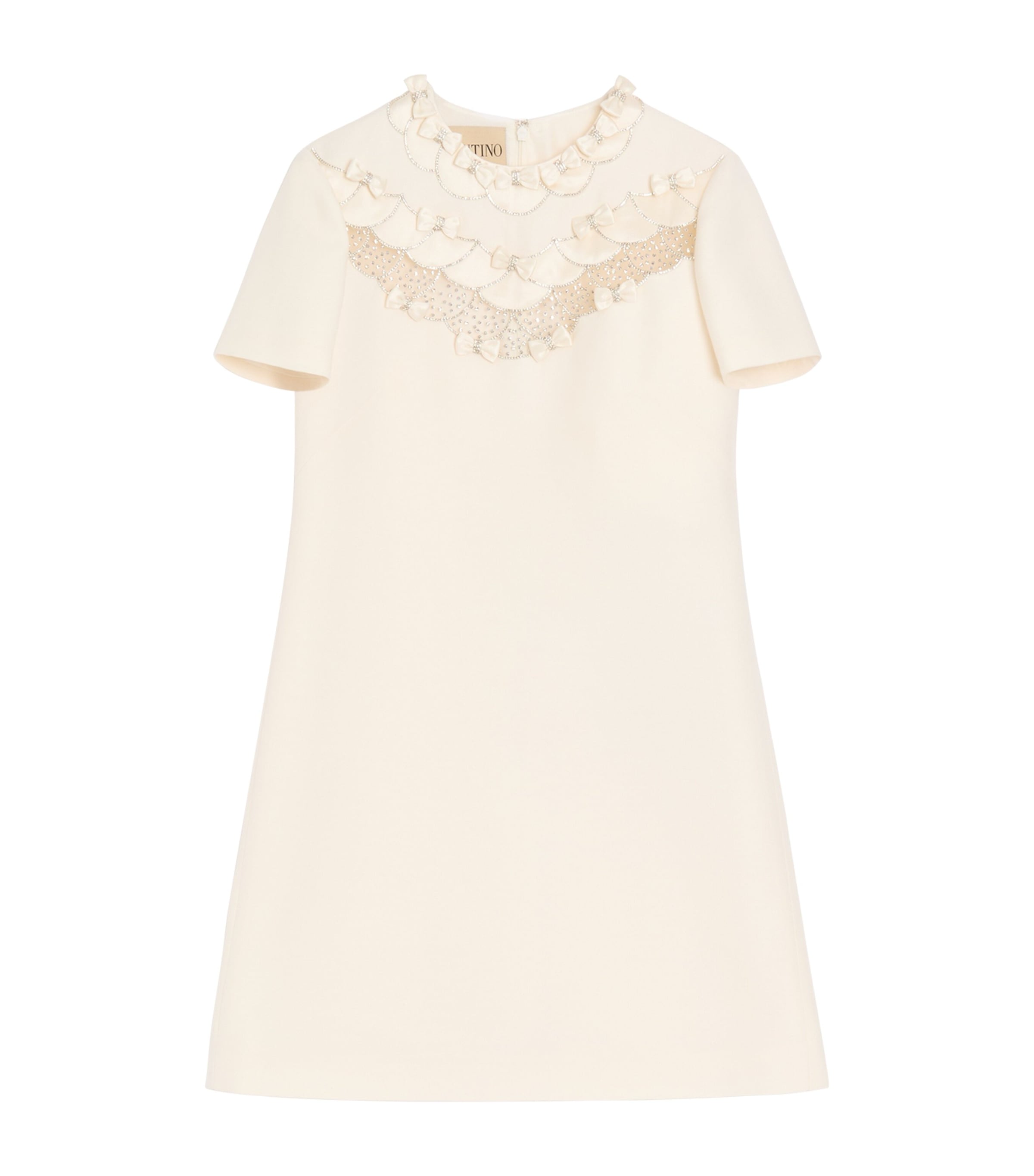 Valentino Womens Wool-Silk Crepe Mini Dress Image 1