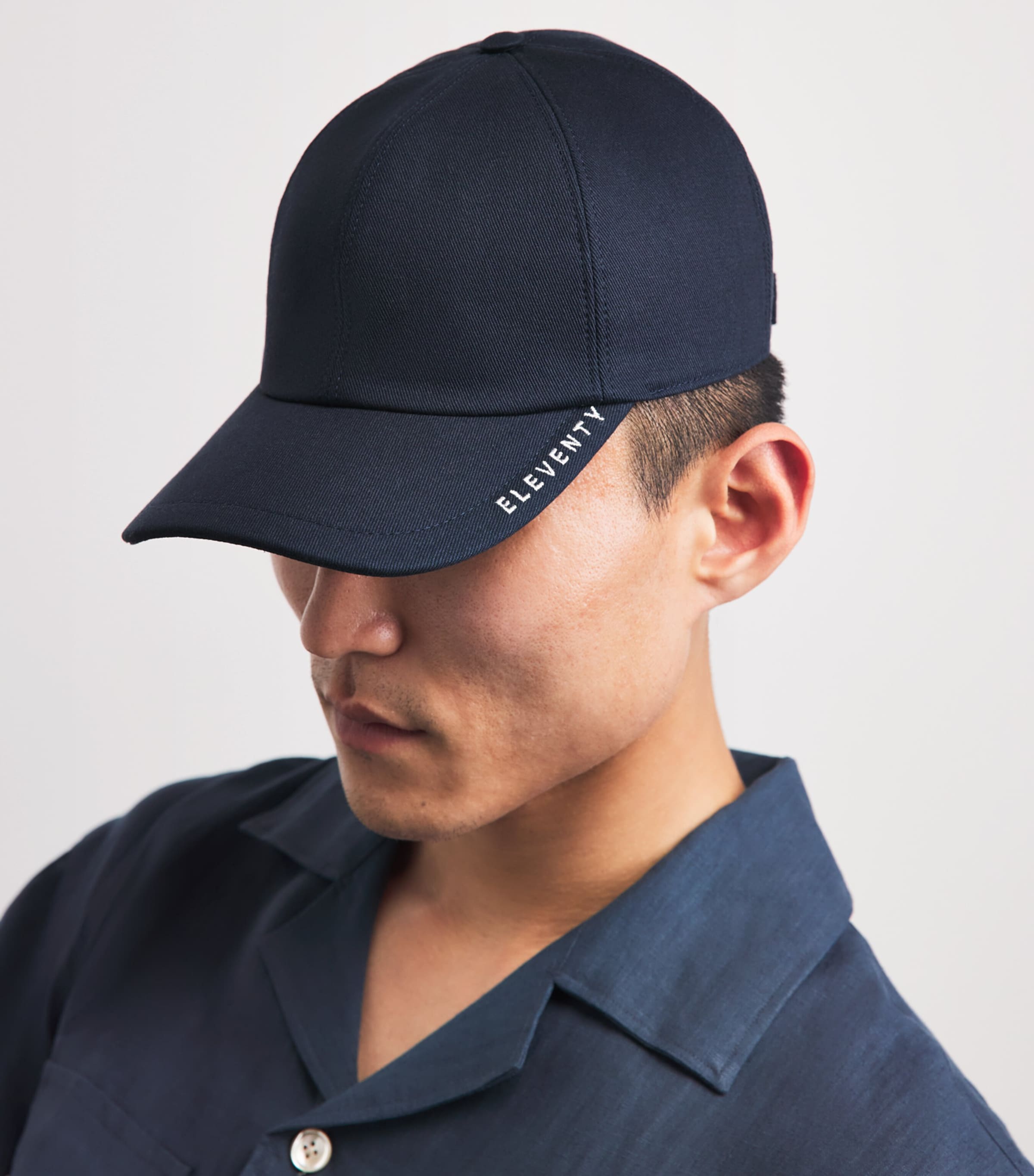 Eleventy Embroidered Logo Baseball Cap Blu Image 2