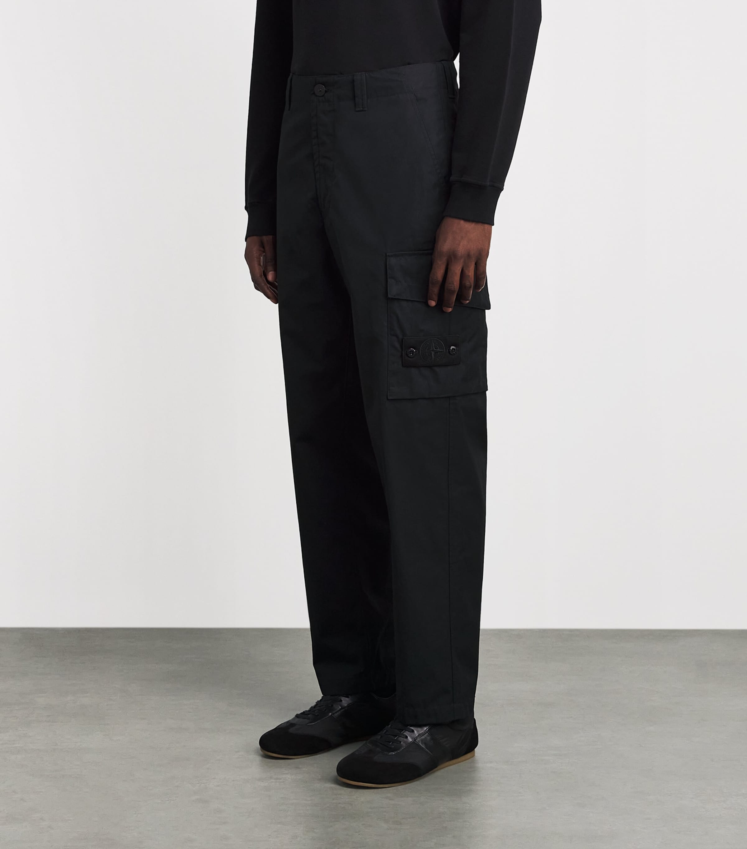 Stone Island Mens Cotton-Canvas All-Weather Ghost Trousers Image 4