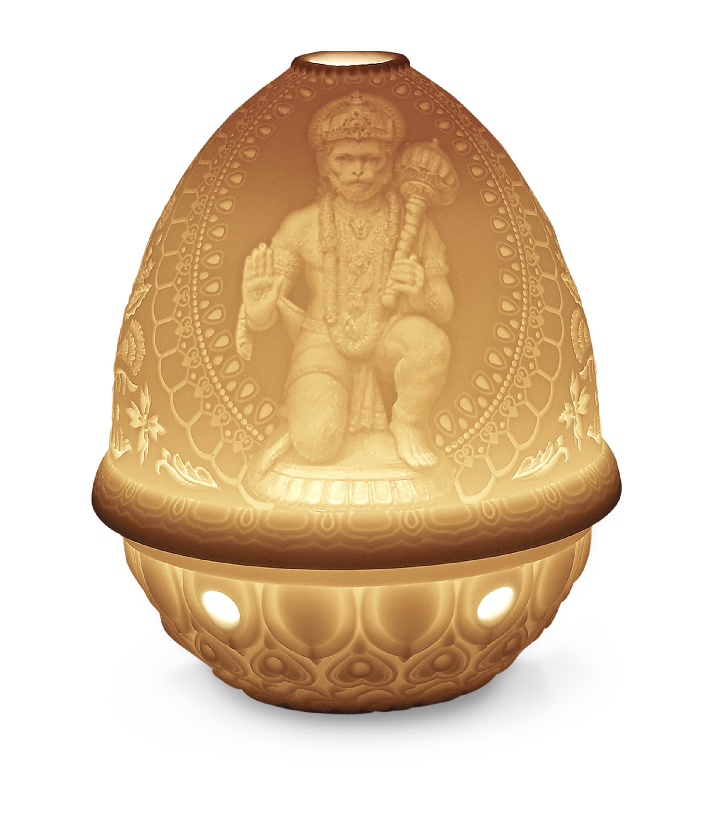 Lladrò Hanuman Lithopane Votive Light In White