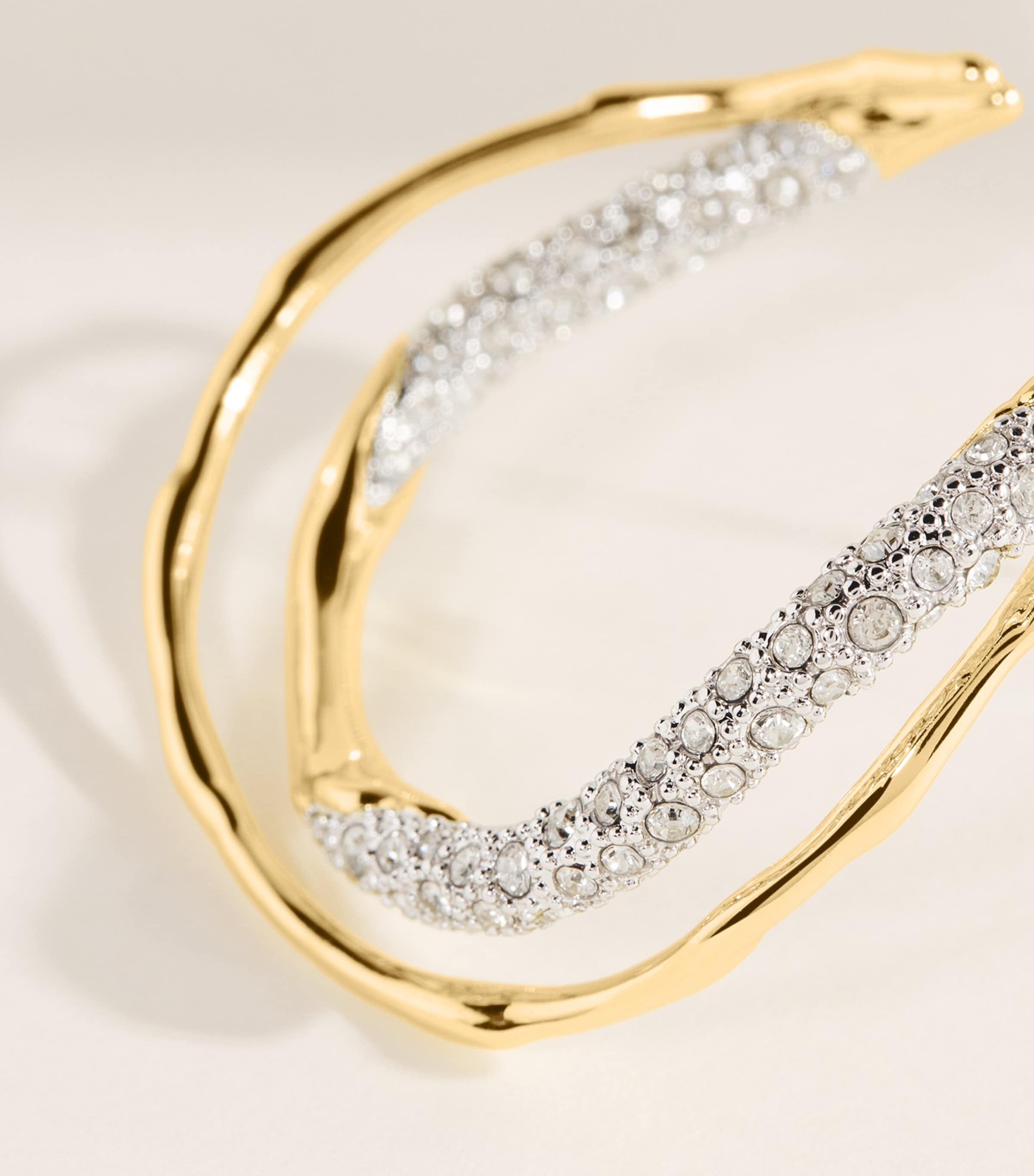 Alexis Bittar Small Gold-Plated Solanales Crystal Twist Earrings Crystals Gold Image 5