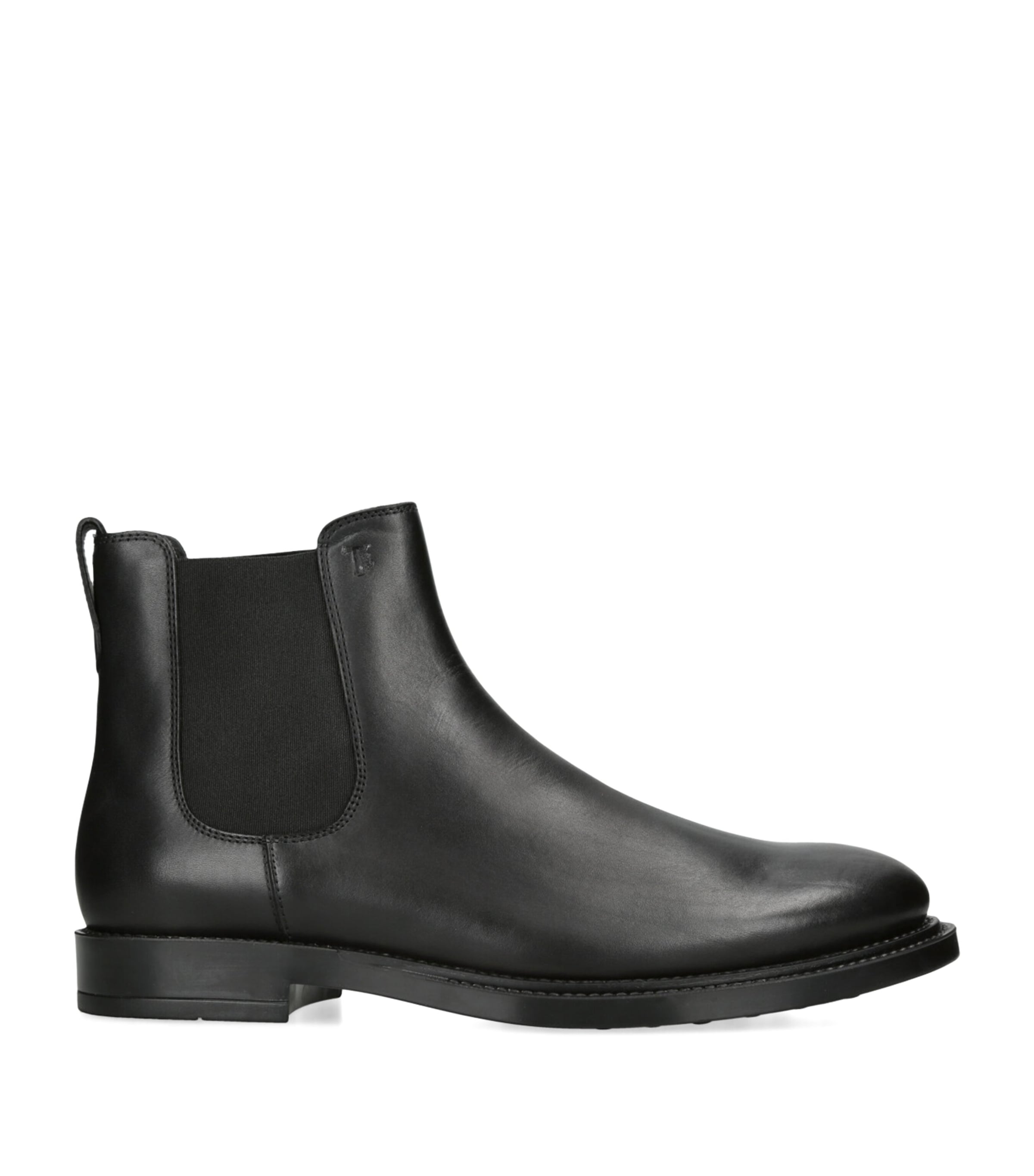 Shop Tod's Leather Stivaletto Chelsea Boots In Black