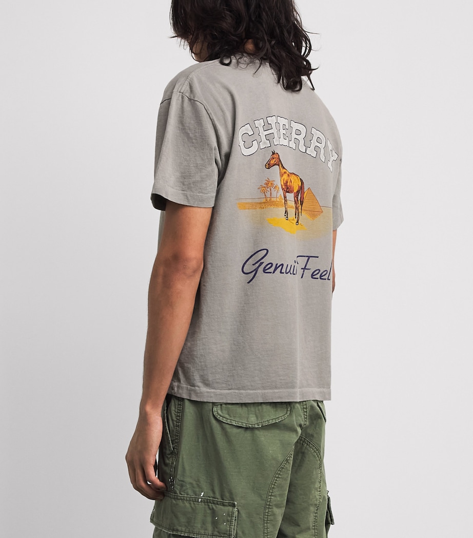 Cherry Los Angeles Mens Cotton Palamino Pocket T-Shirt Light Charcoal Image 5