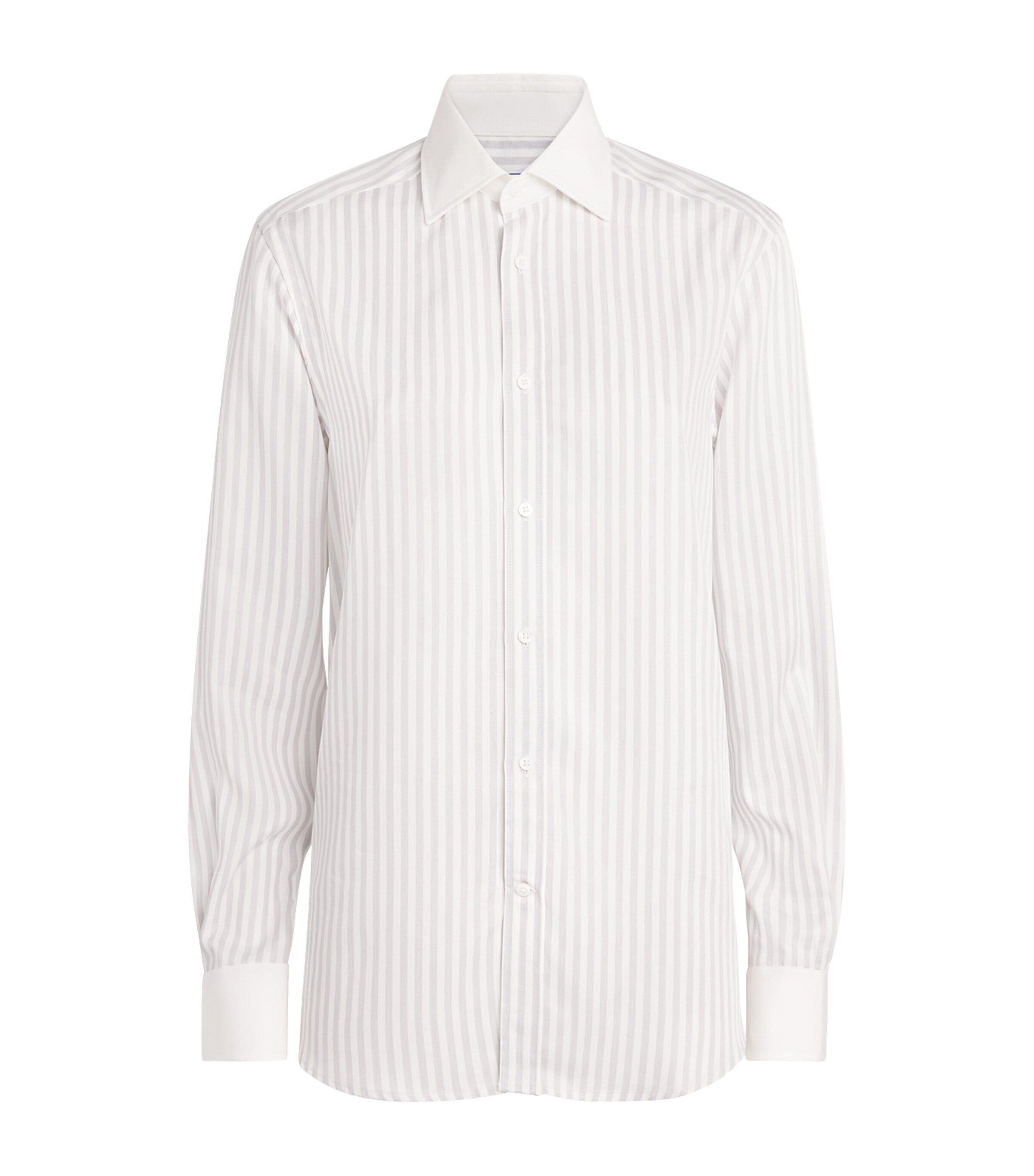 With Nothing Underneath Womens Tencel The Boyfriend Shirt Silver Stripe Image 1