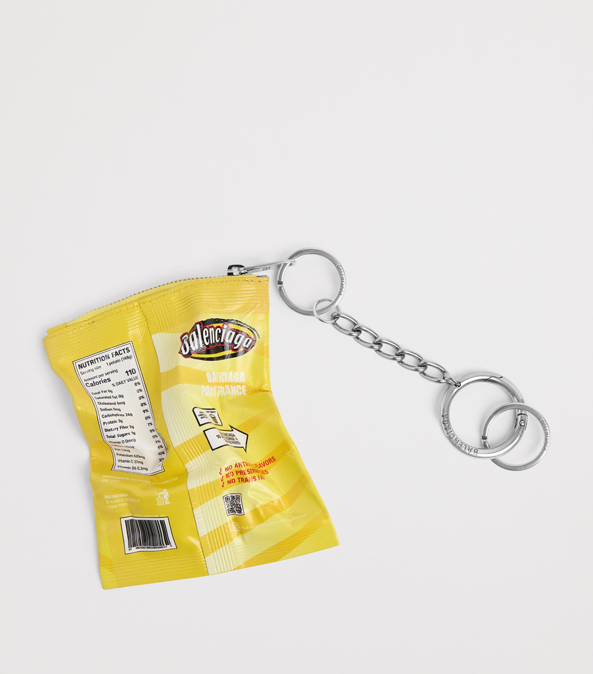 Calf Leather Chips Keyring 7415 Image 2