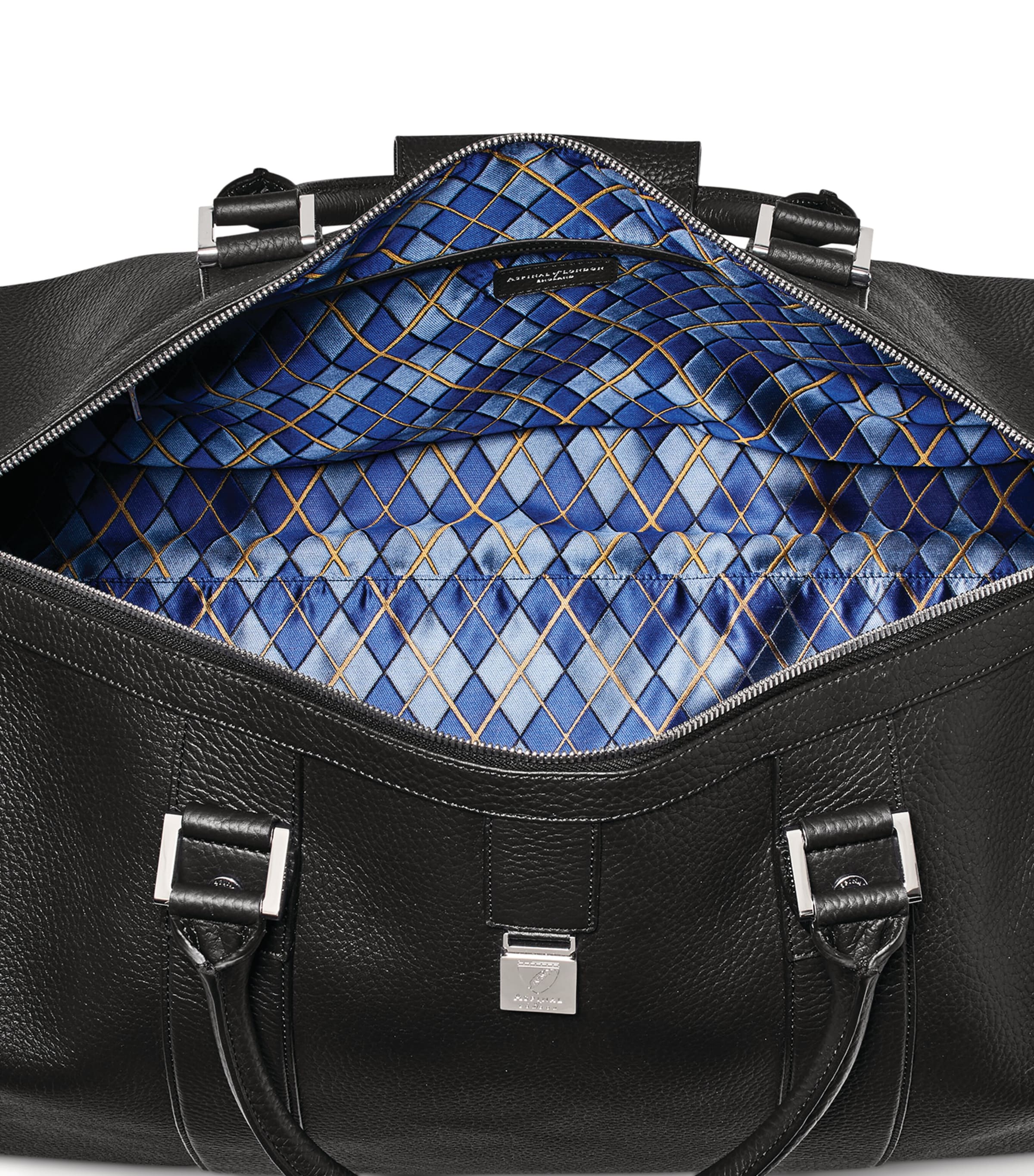 Leather Boston Holdall BLACK Image 4