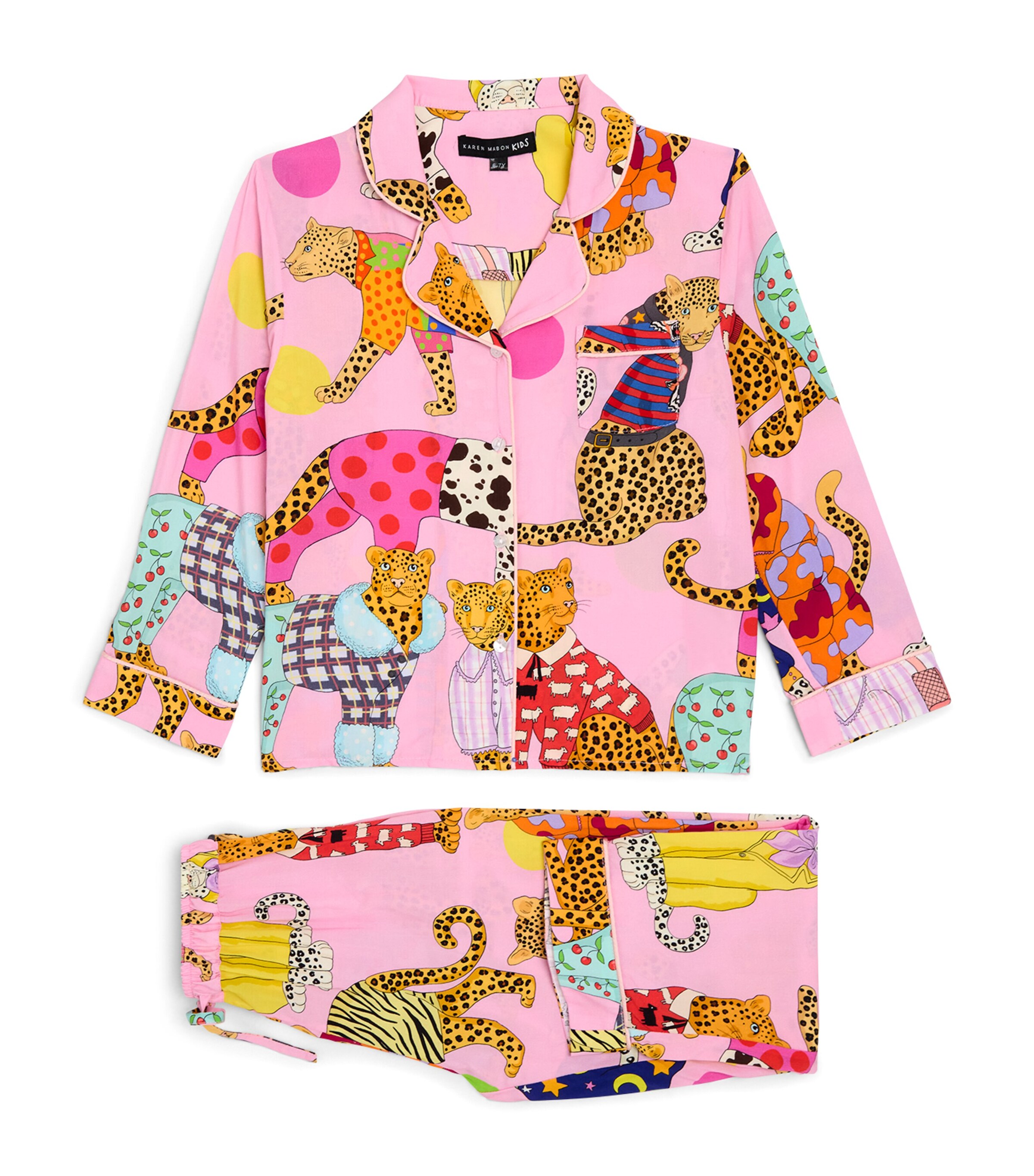 KAREN MABON KIDS Leopard Can't Change Spot Pyjama Set (2-13 Years) | Girls Clothing | Nightwear | Pyjamas