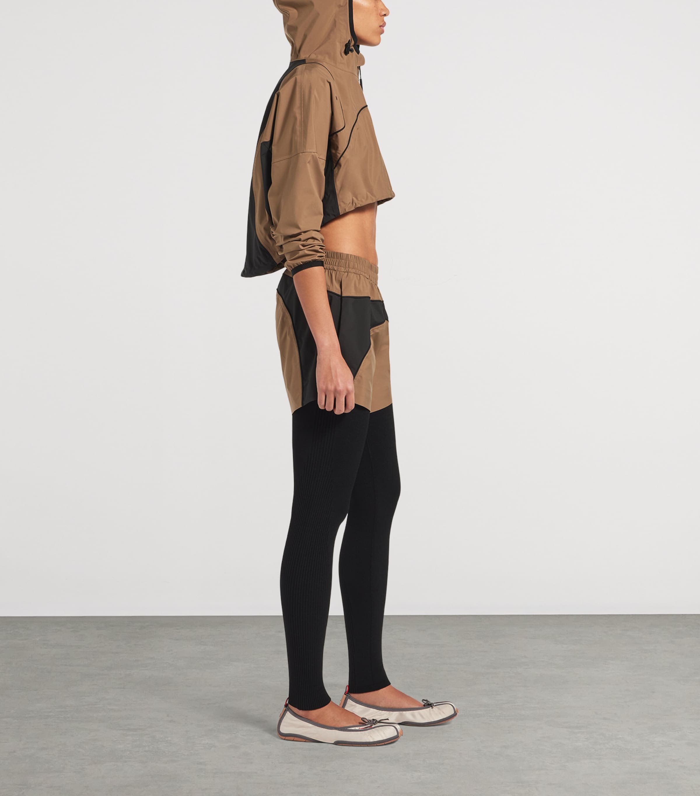 Balenciaga Womens Taffeta Tracksuit Shorts Image 4