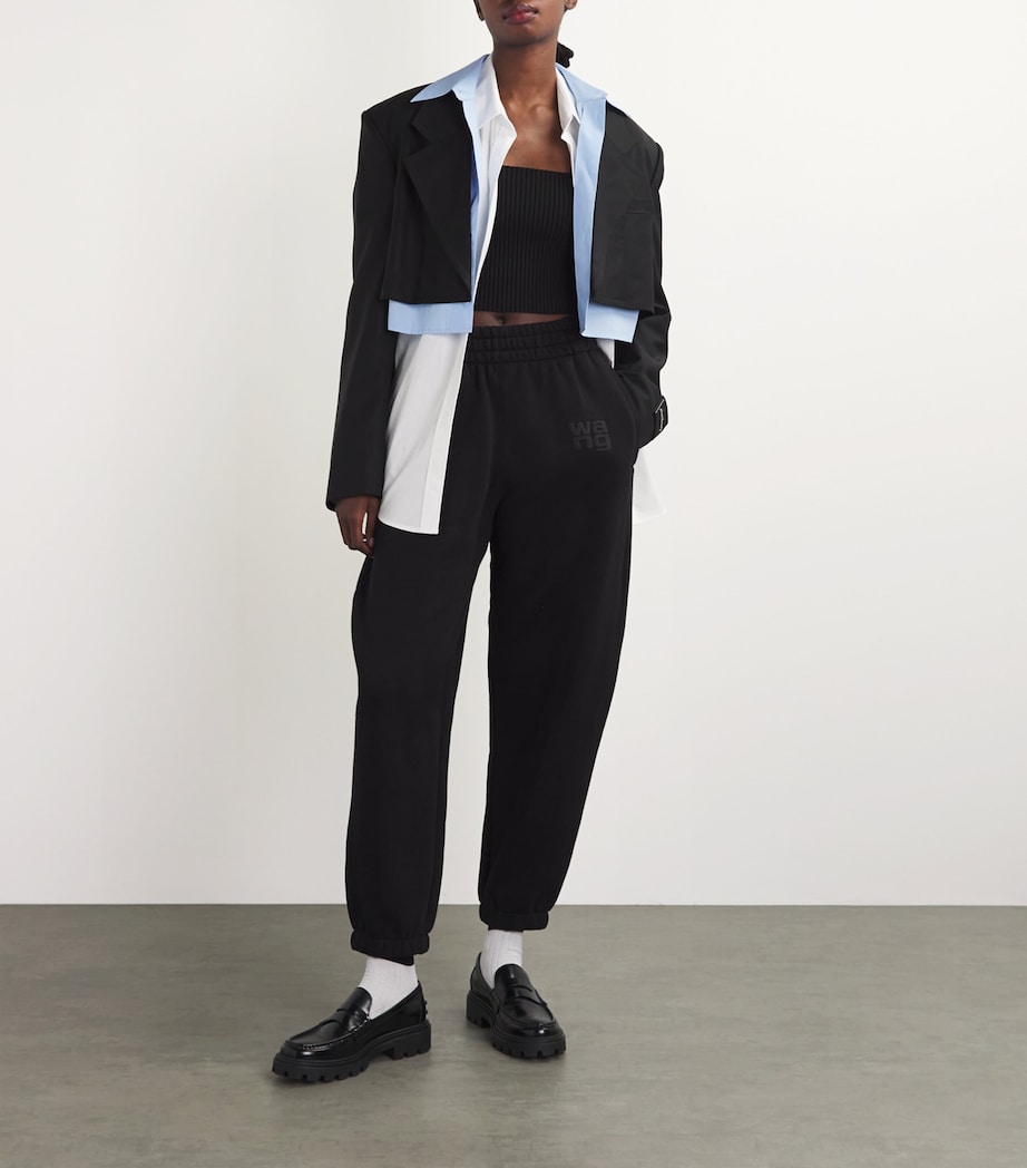 Cotton Logo Sweatpants BLACK 001 Image 2