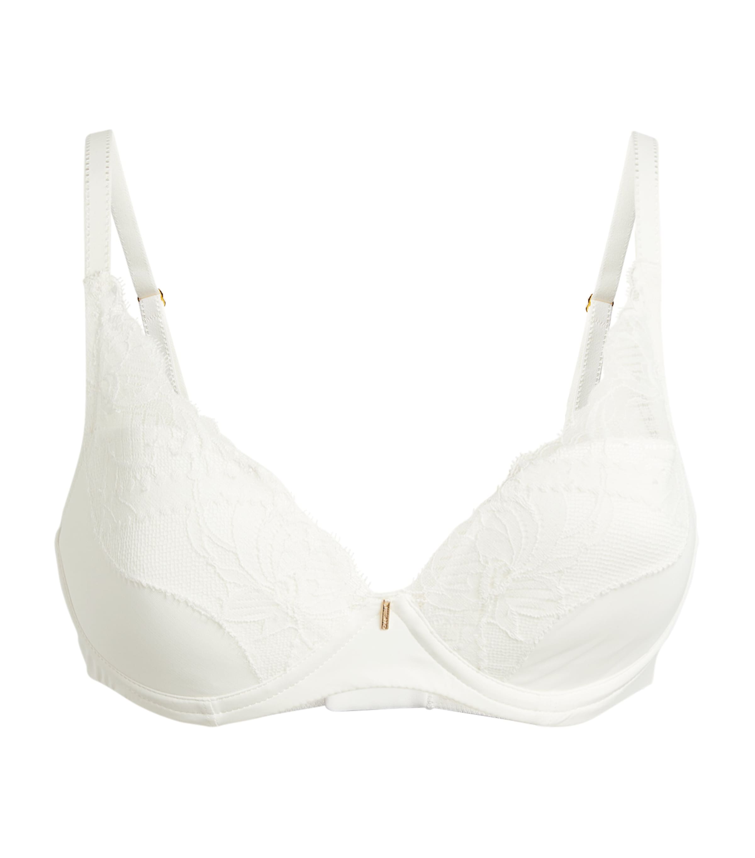 Chantelle Lace Plunge Bra In Neutral