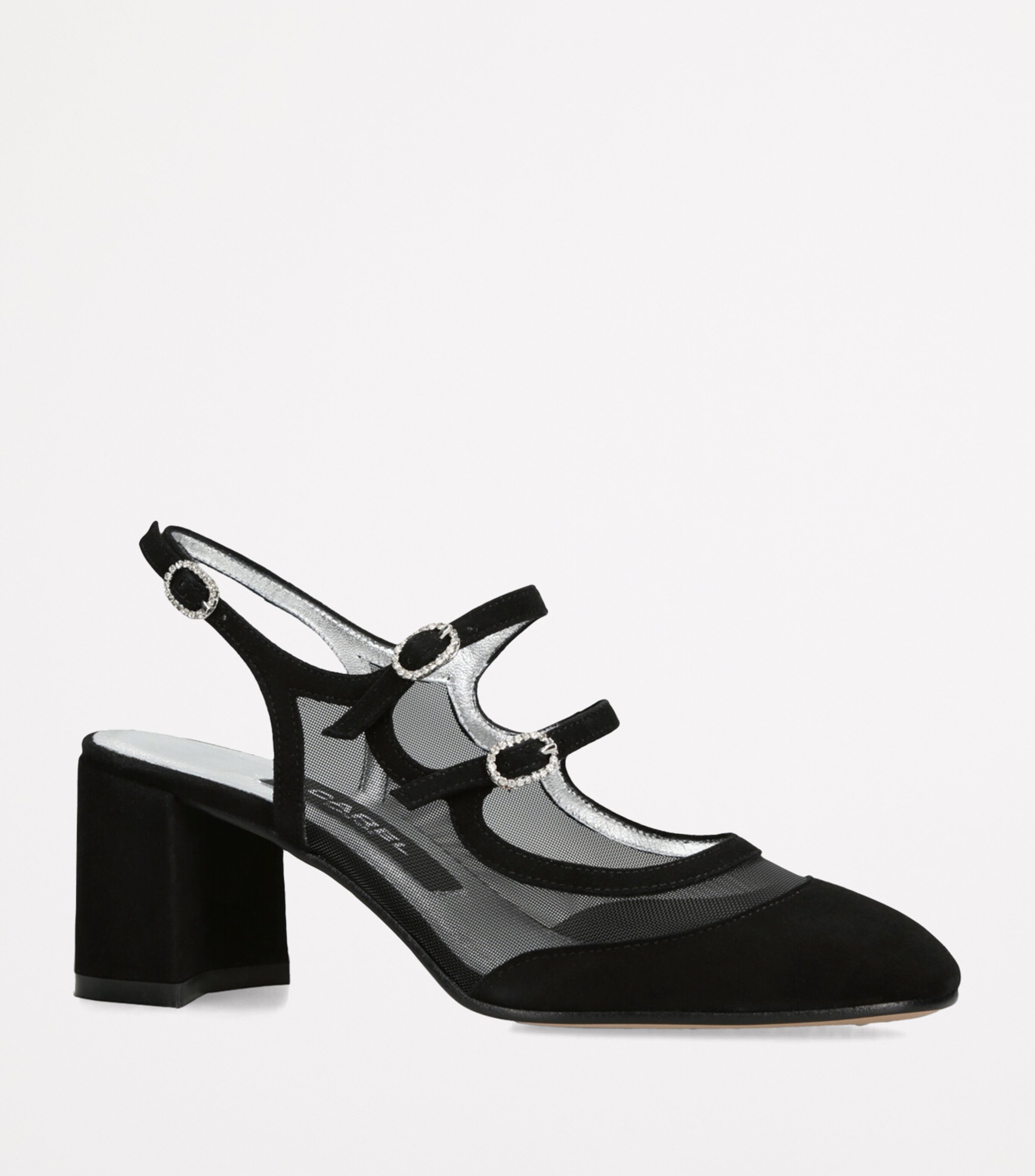 Carel Suede Bananight Slingback Pumps 60 Black Image 4