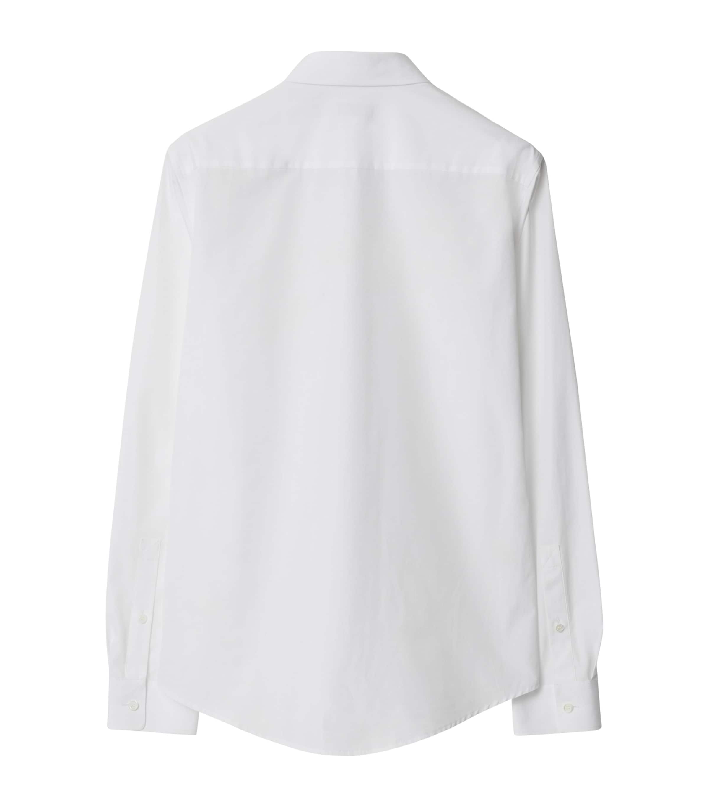Cotton EKD-Embroidered Slim Shirt WHITE Image 5