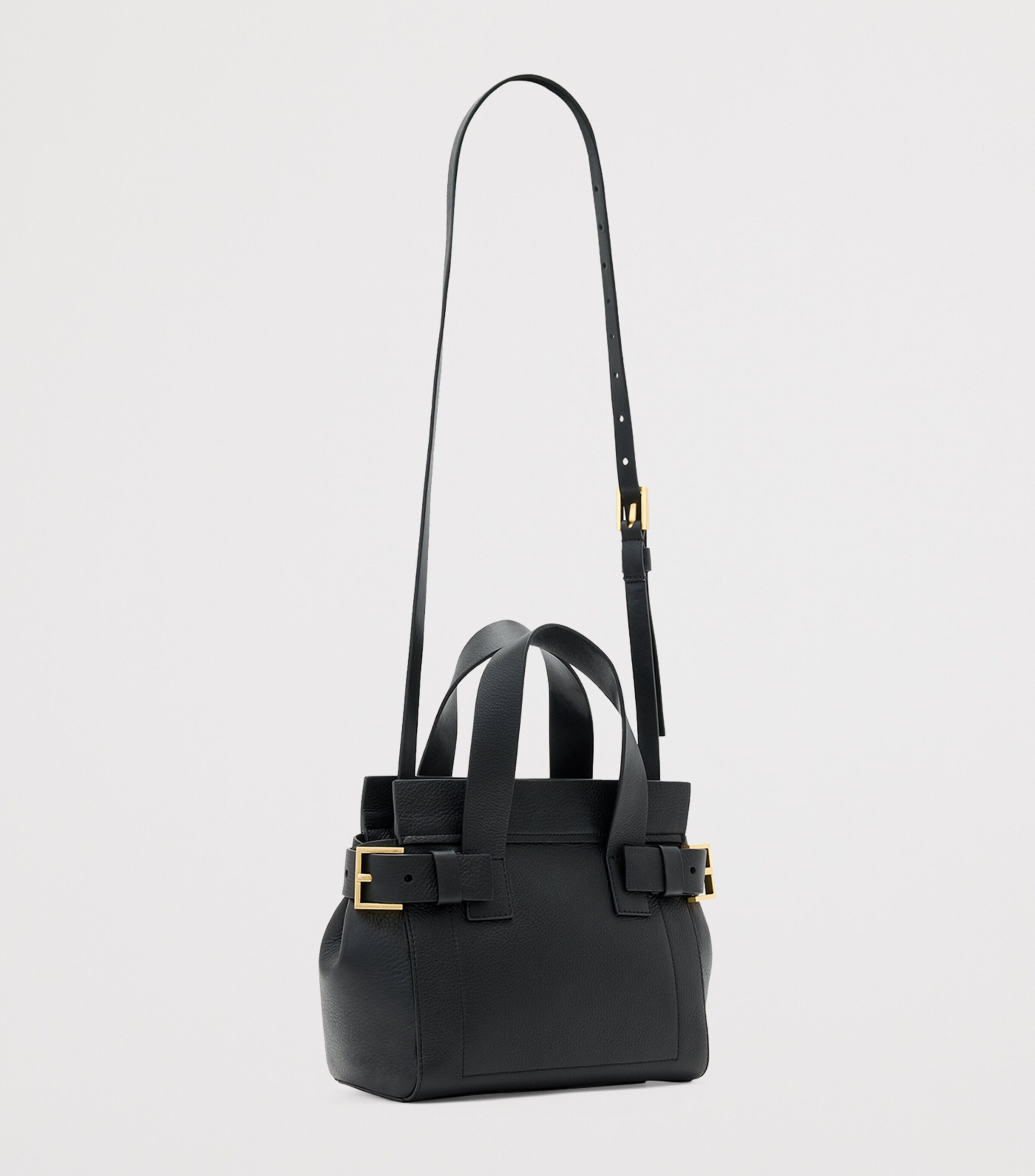 AllSaints Mini Leather Perez Shoulder Bag Black Image 5