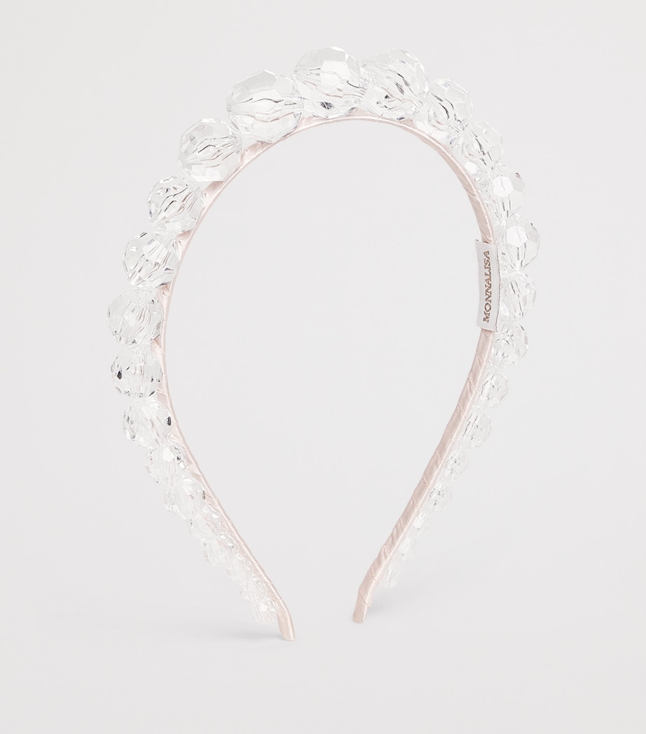 Monnalisa Crystal Headband Antique Pink Image 2
