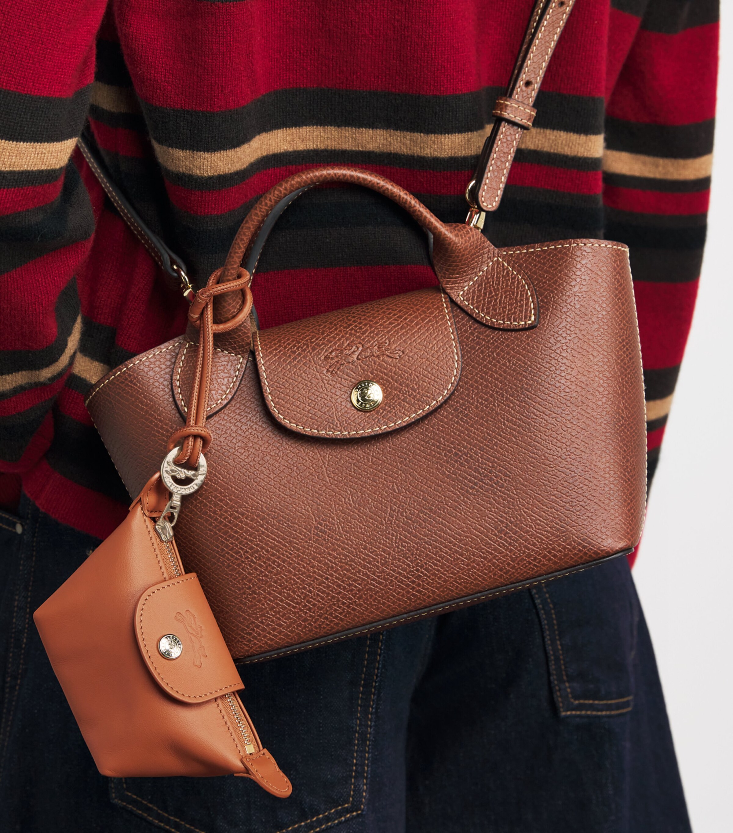 Longchamp Leather Le Pliage Xtra Coin Purse Cashew Image 2