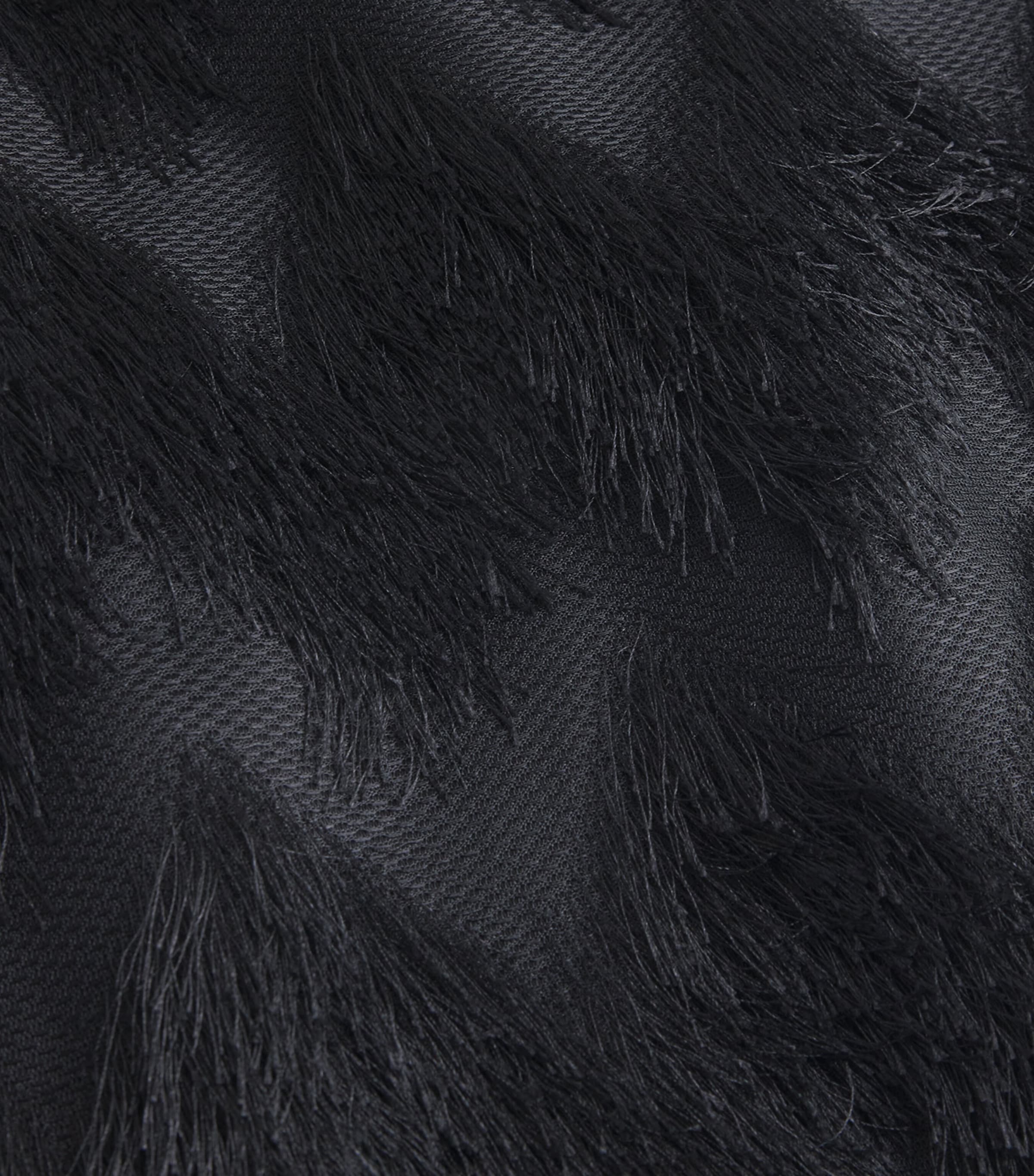 Fringed Phoenix Midi Skirt BLACK DBLK Image 5