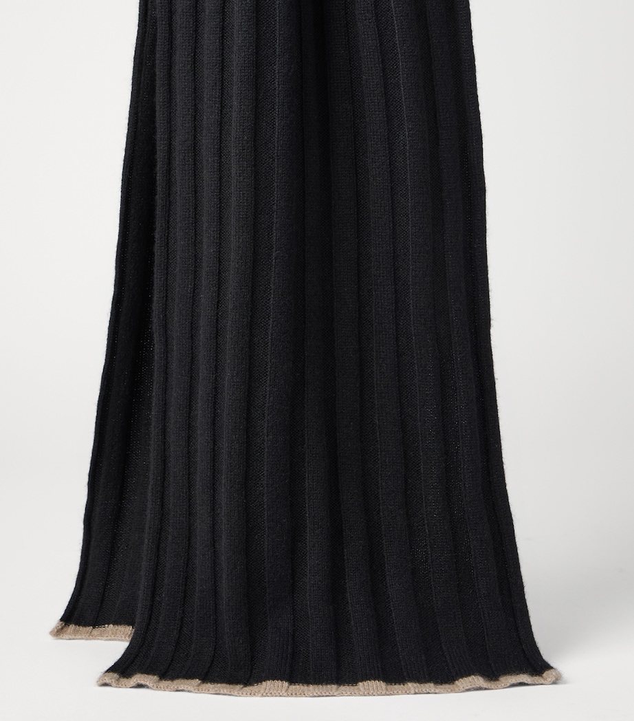Cashmere Ribbed Scarf CB676 Image 2