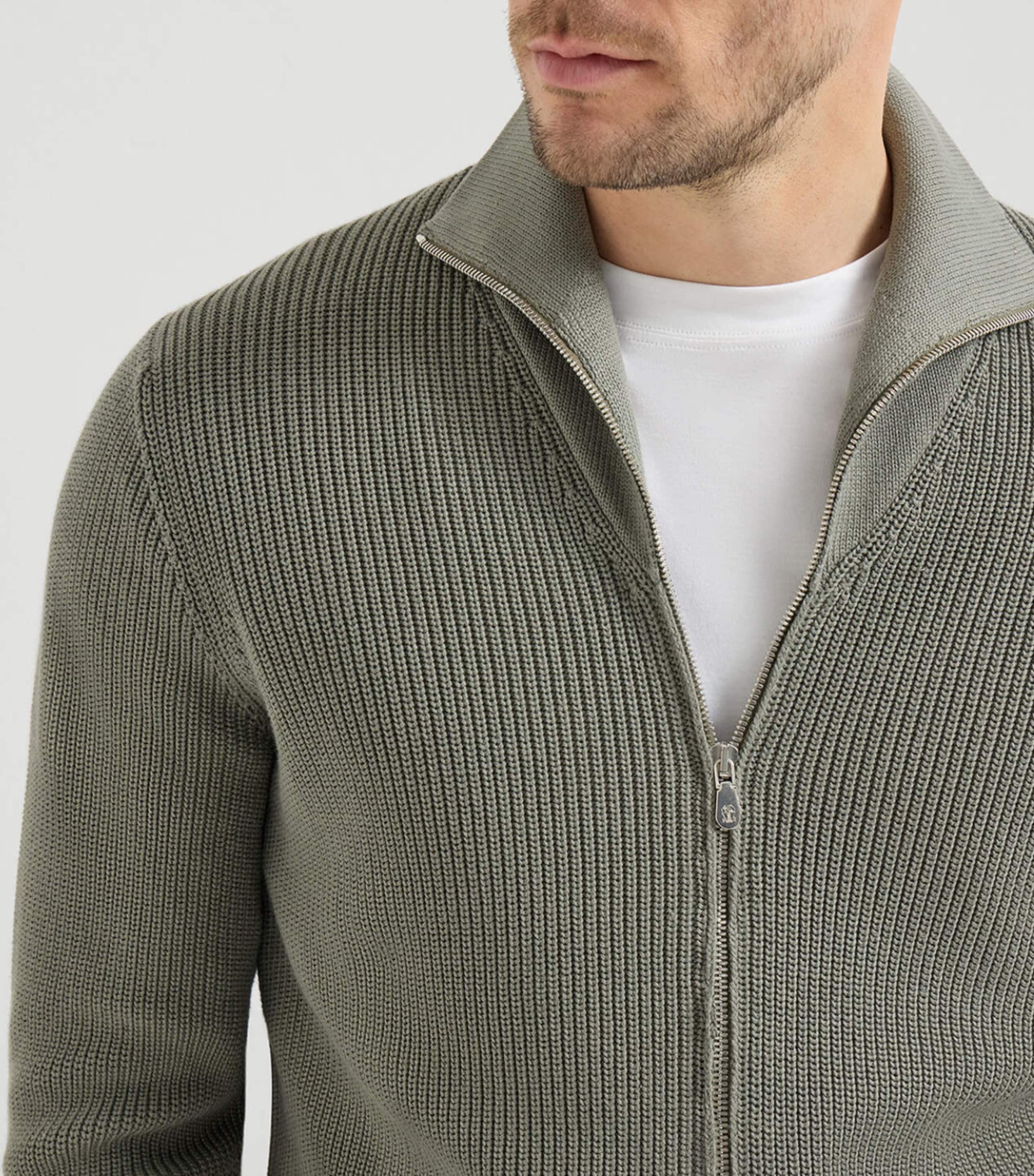 Brunello Cucinelli Mens Cotton Zip-Up Cardigan Image 6