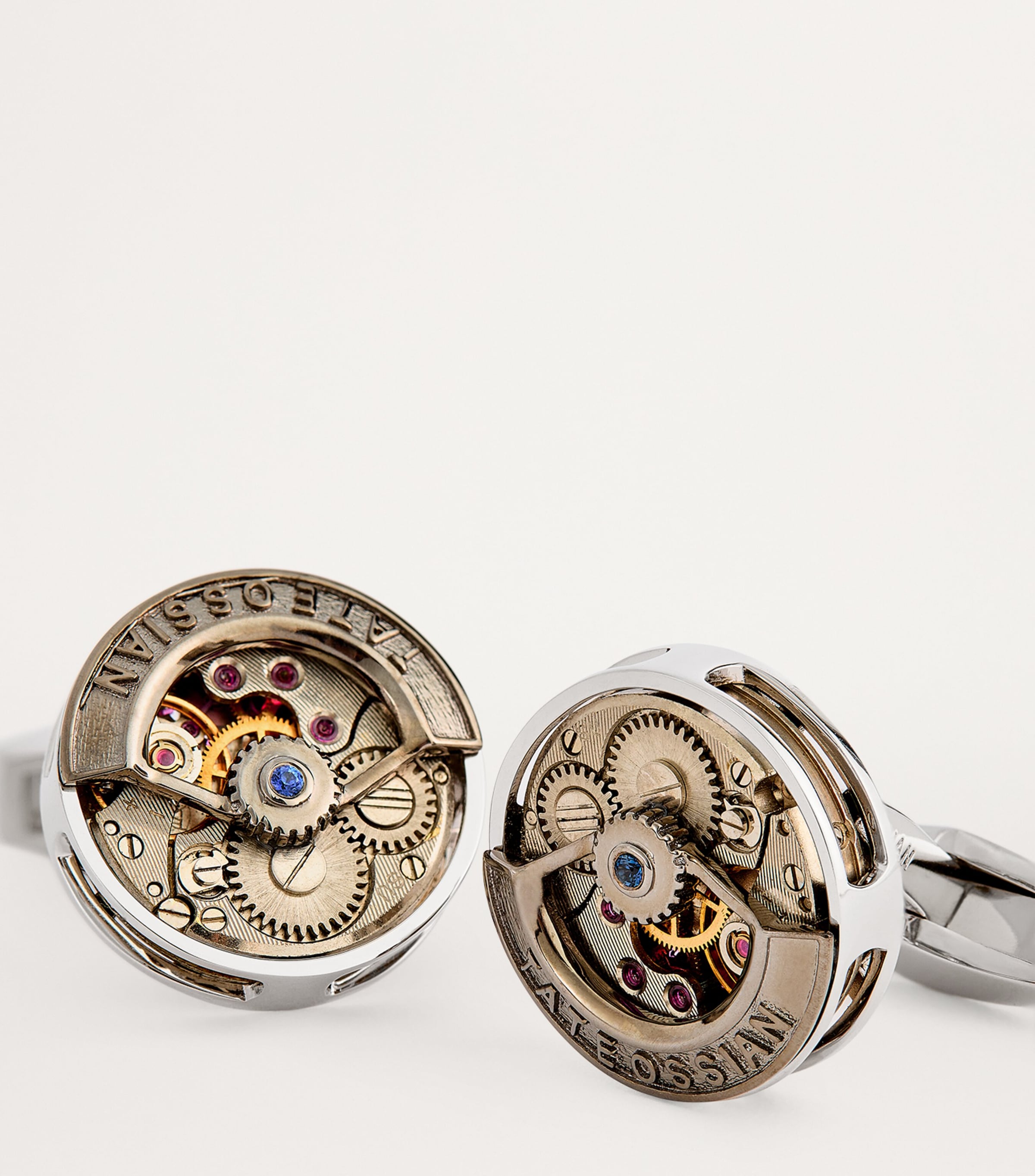 Circle Skeleton Gear Cufflinks SILVER Image 5