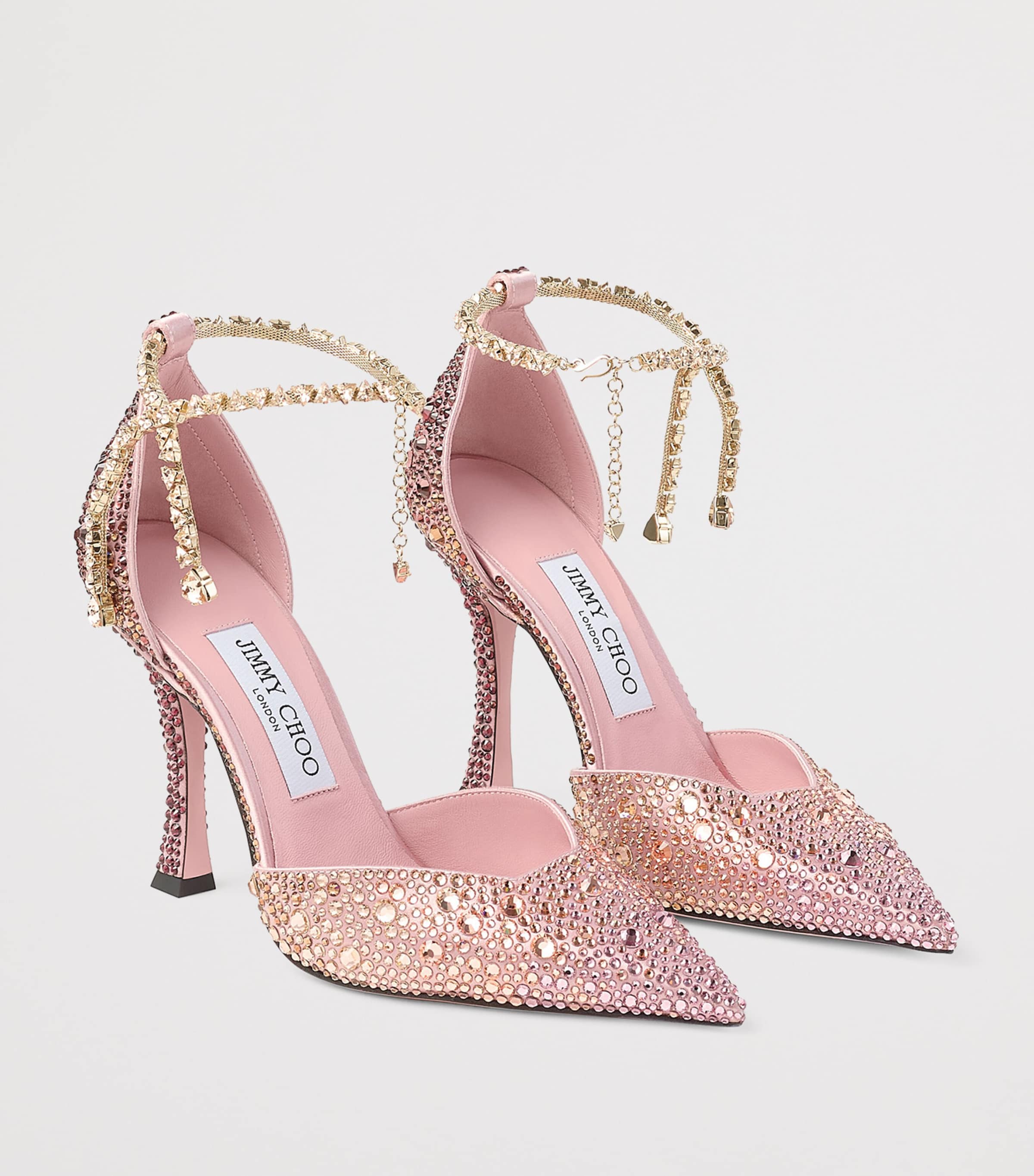 Stevie 100 Satin Embellished Pumps SILKY BLUSH MIX Image 5