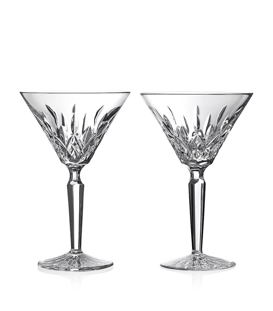 Waterford Set of 2 Lismore Martini Glasses (220ml) Clear