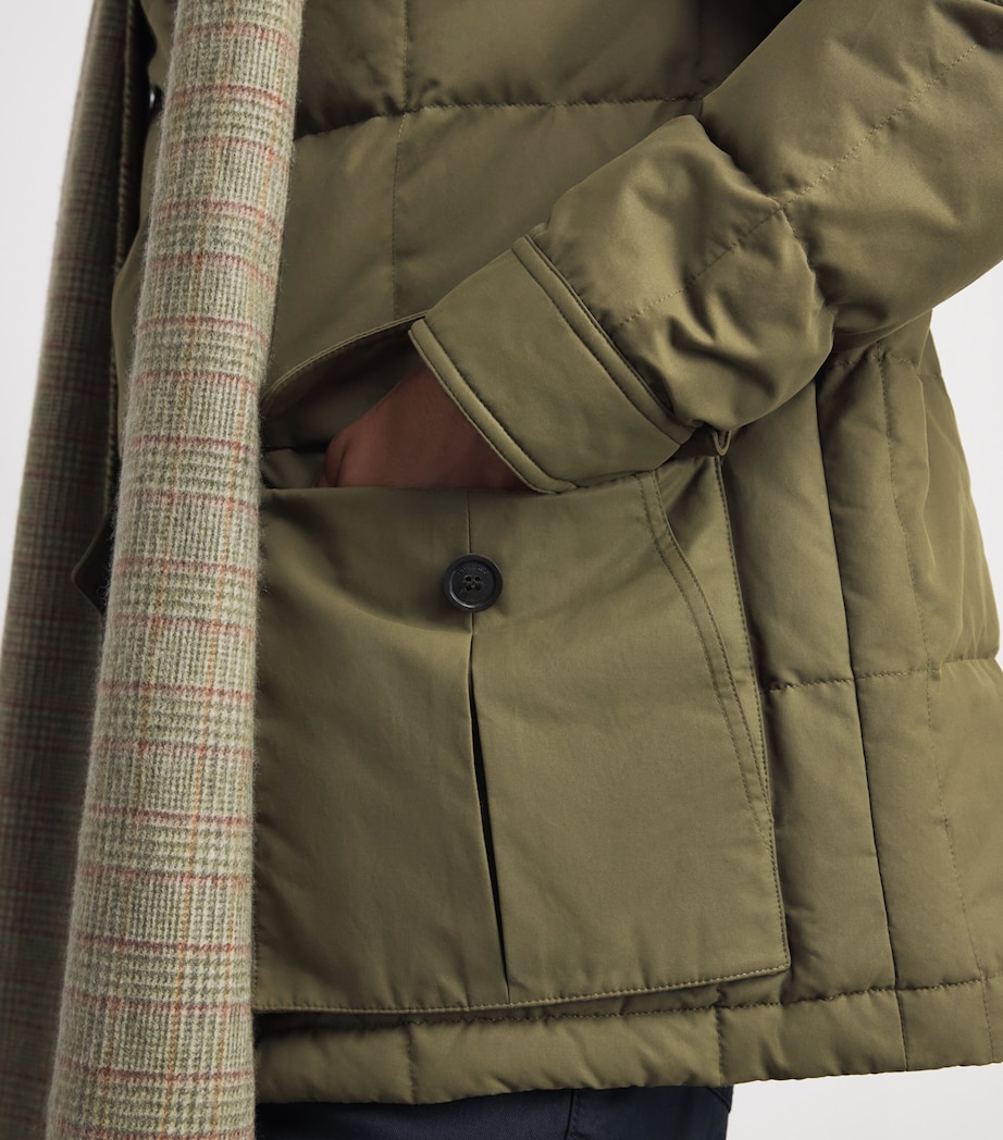 Purdey Mens Cotton-Blend Snowden Quilted Jacket Military Image 3