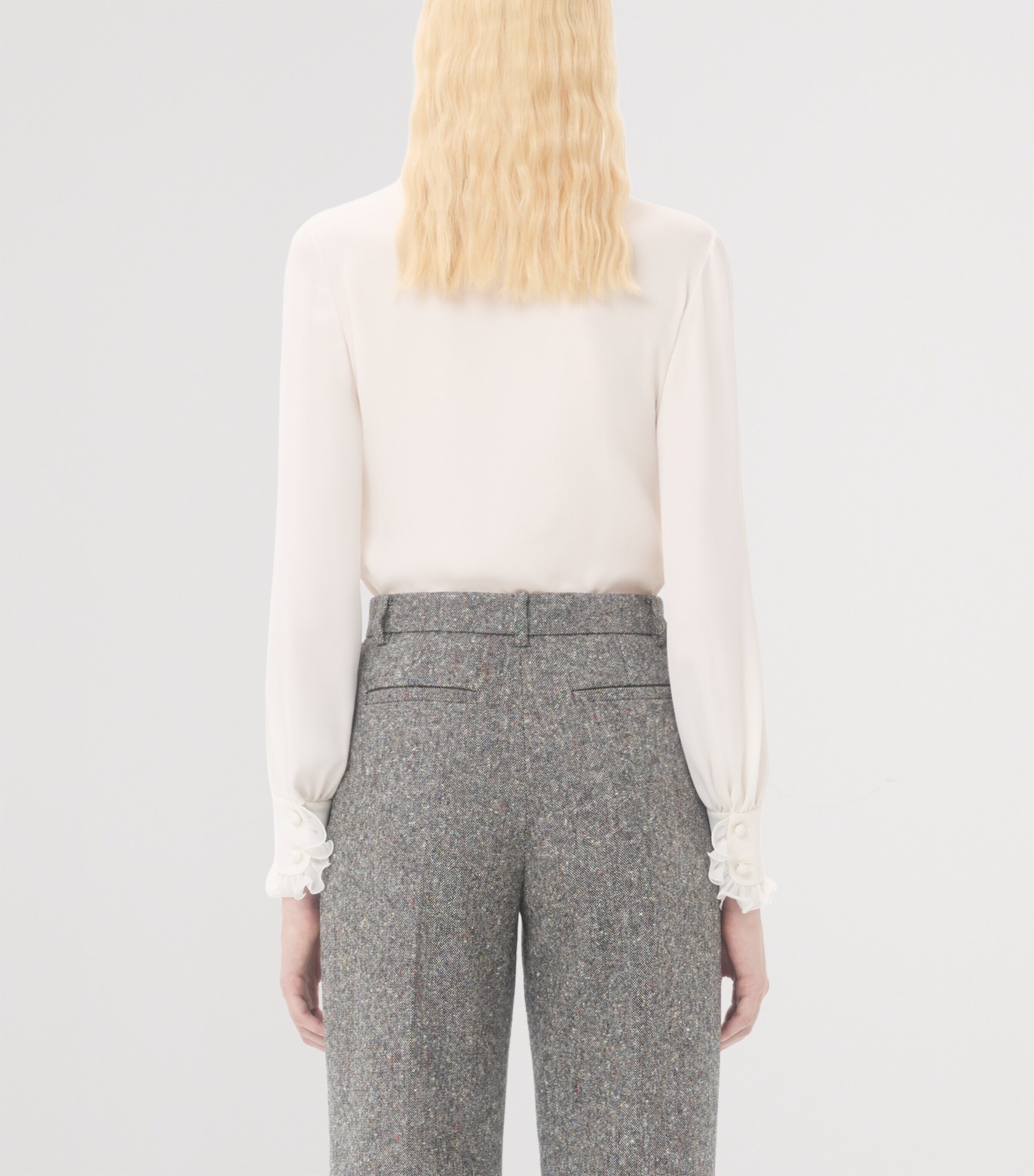 Silk Frilled Shirt A03 Image 3