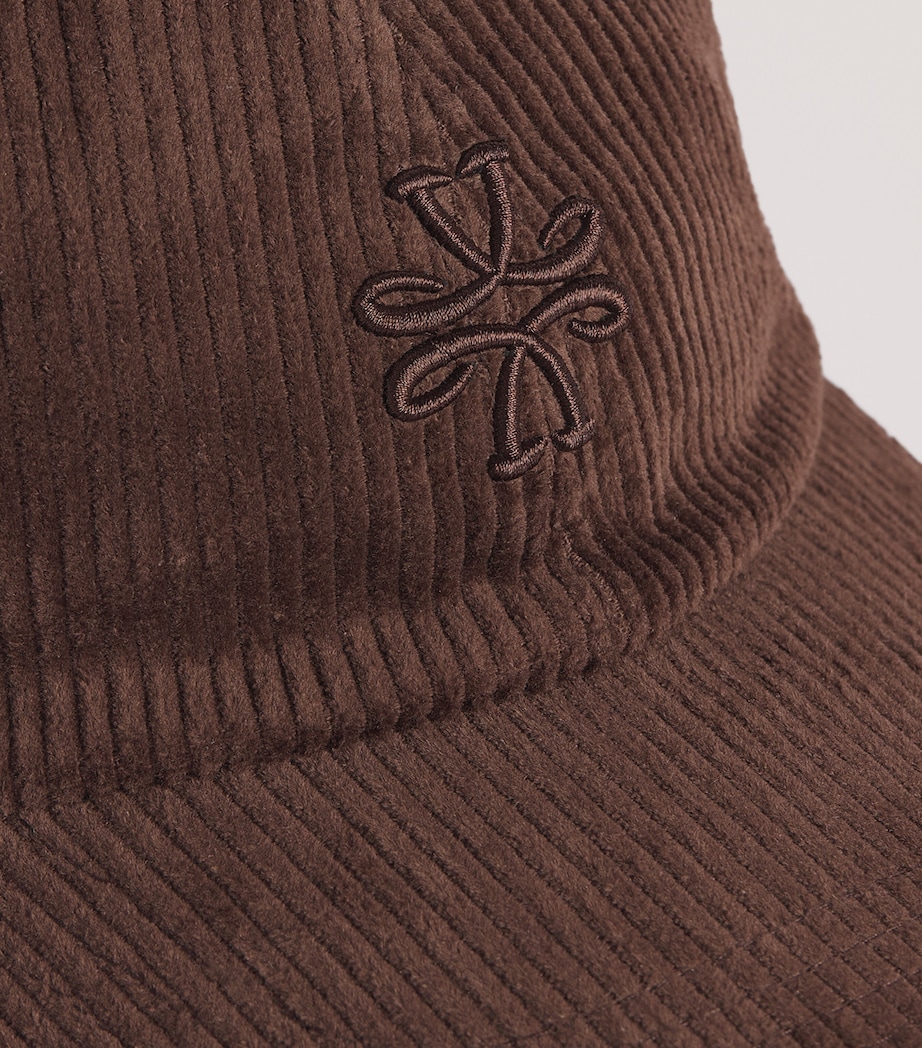 Jacob Cohën Cotton Corduroy Logo Baseball Cap Rust Brown Image 3