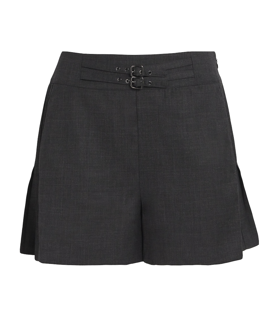Wide Pleated Shorts GRIS CHINE FONCE Image 1