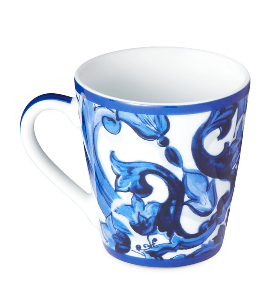 Dolce&Gabbana Casa Blu Mediterraneo Majolica Mug Foglie Blu F D Image 3