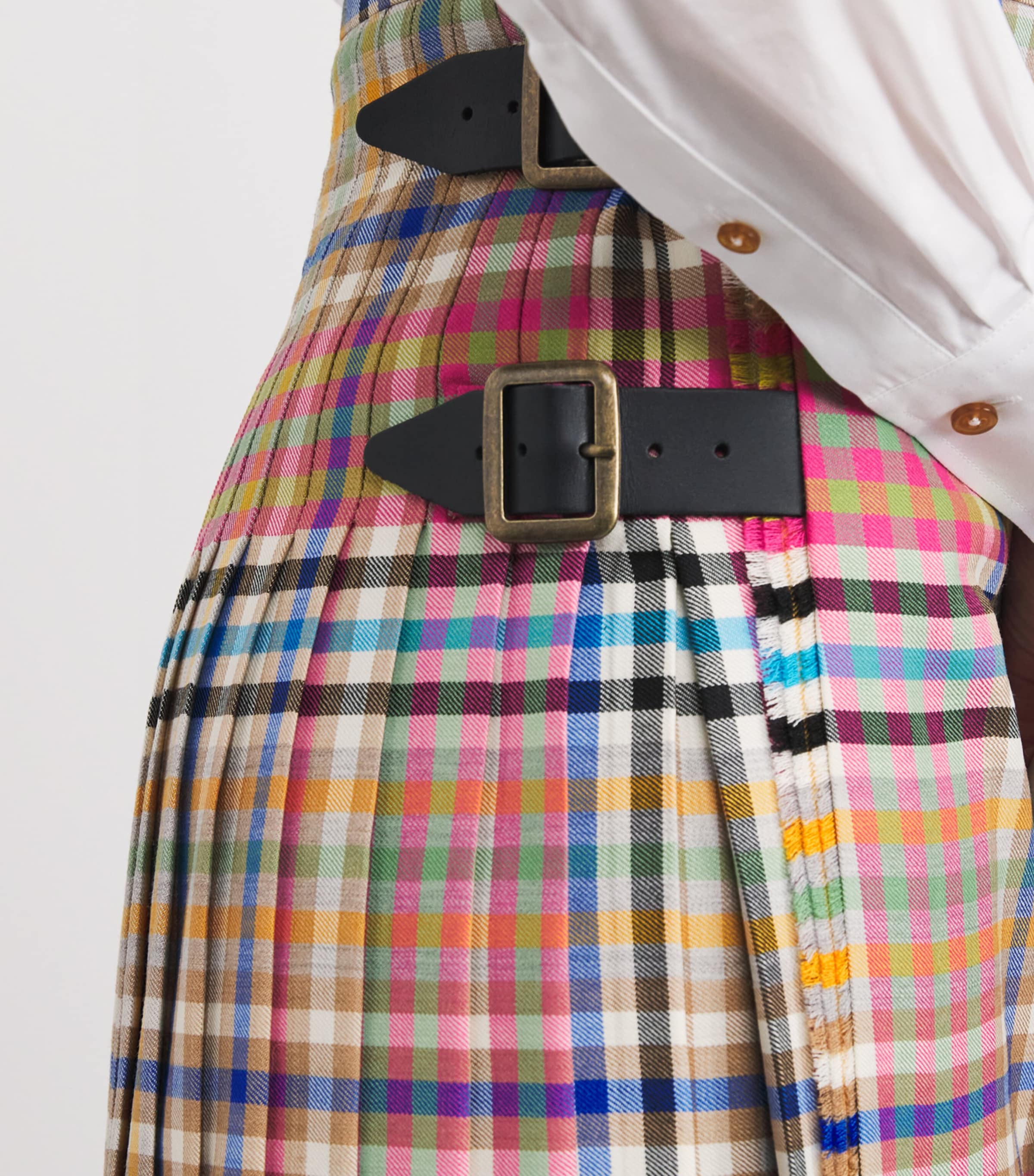 Virgin Wool Check Mini Skirt MULTI Image 6