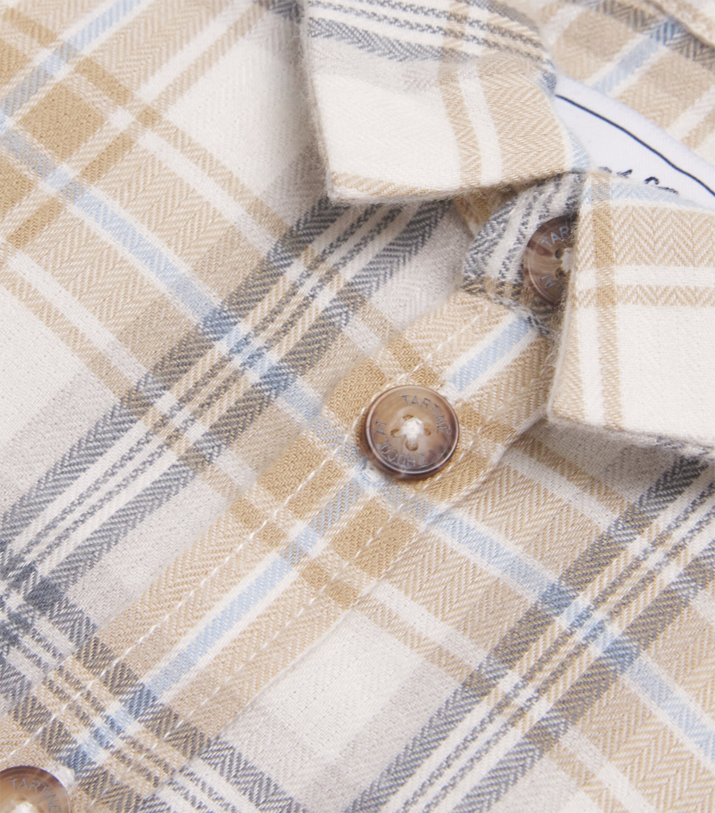 Cotton-Wool Check Shirt (3 Months-4 Years) 13NACRE Image 3