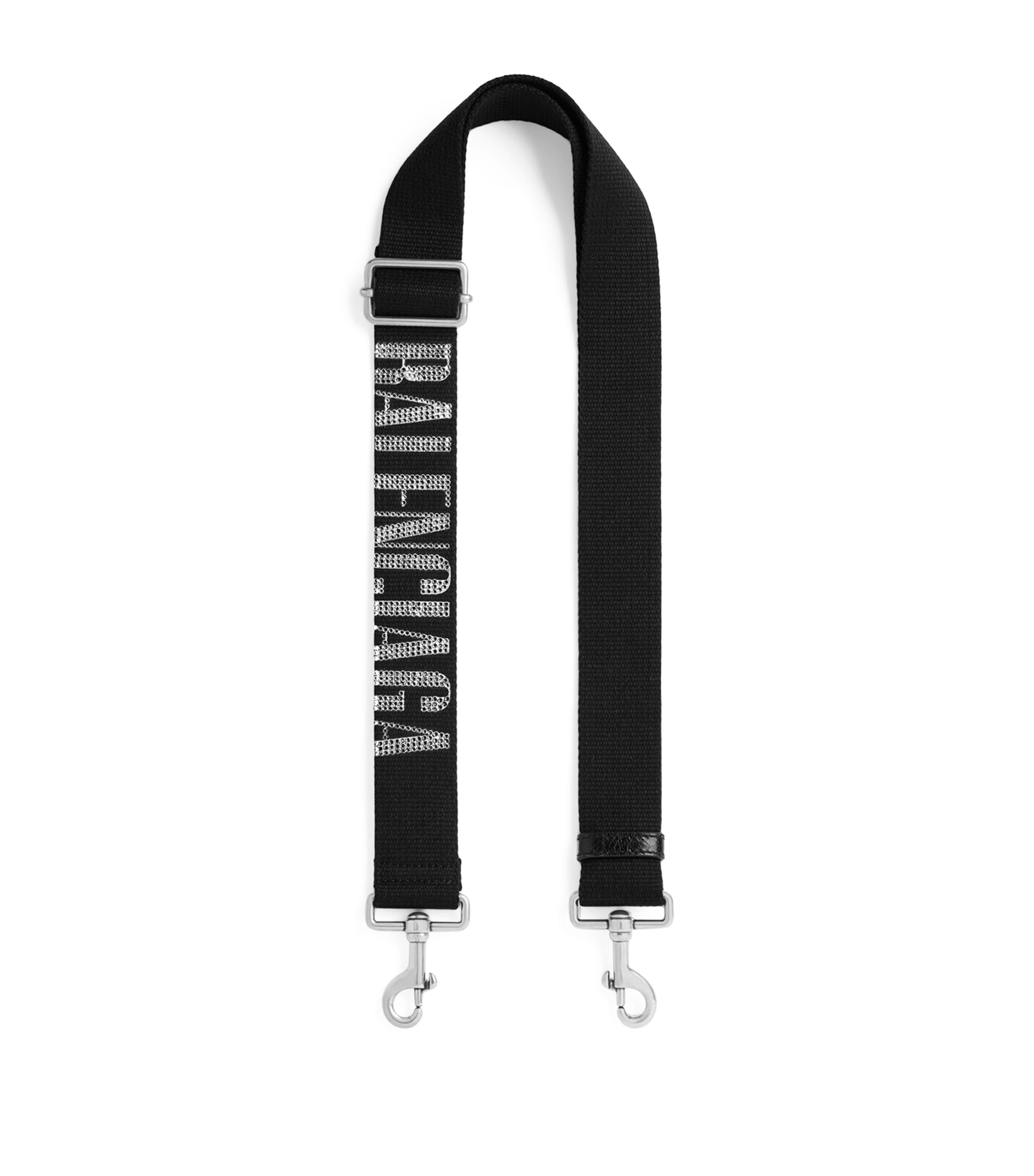 Balenciaga Embellished Adjustable Editor Strap In Black