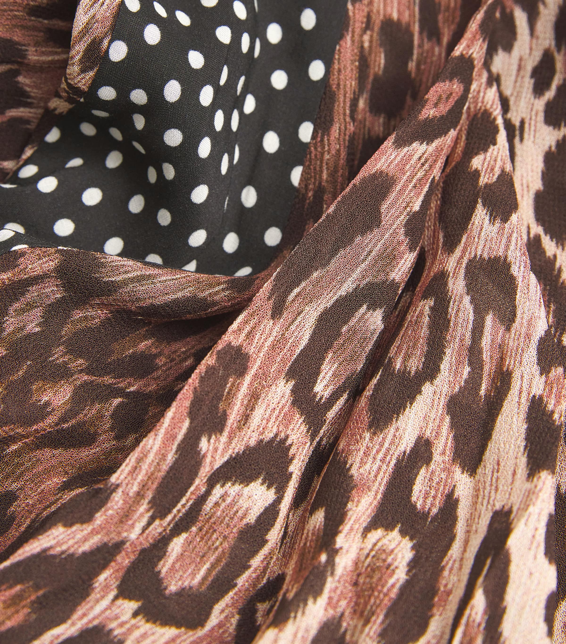 Printed Meg Midi Dress LEOPARD POLKA DOT Image 5