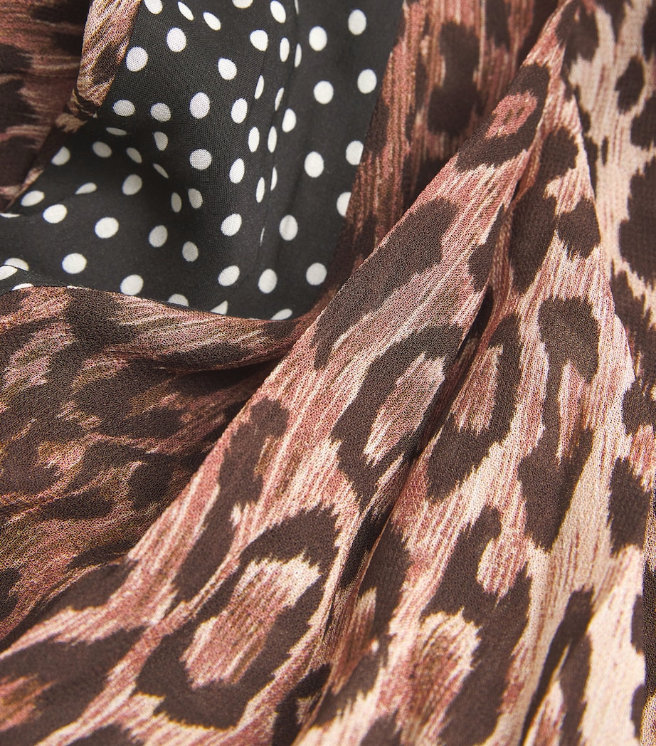 Printed Meg Midi Dress LEOPARD POLKA DOT Image 5