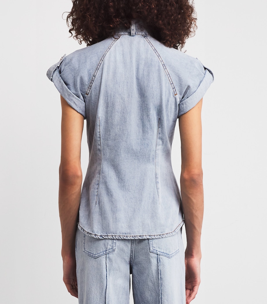 Denim Tie-Neck Shirt CSW CASTAWAY Image 4