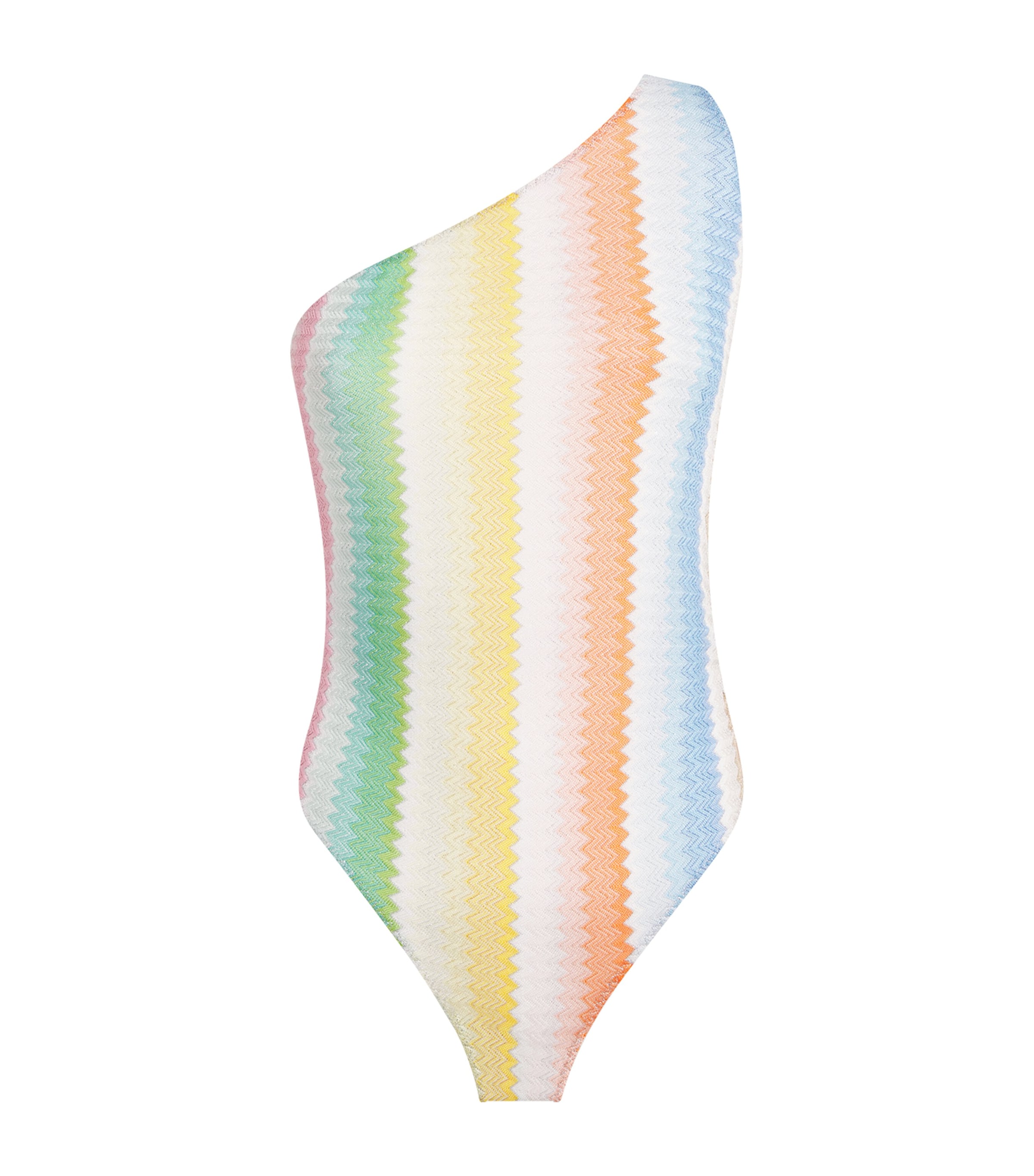 Zigzag One-Shoulder Swimsuit SM9X2MULTICOLOR Image 1