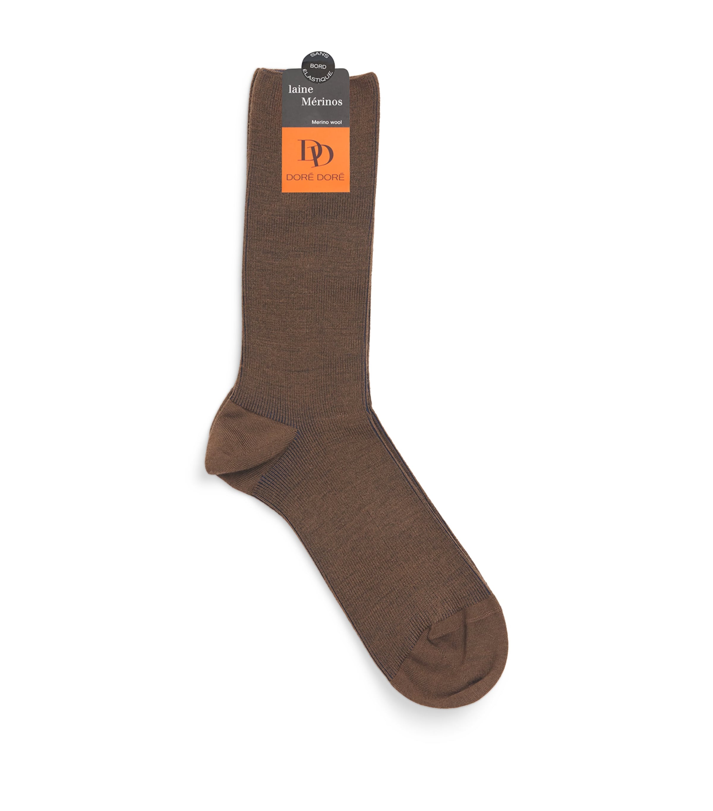 Doré Doré Mens Fine-Ribbed Socks Bois Mari Image 1