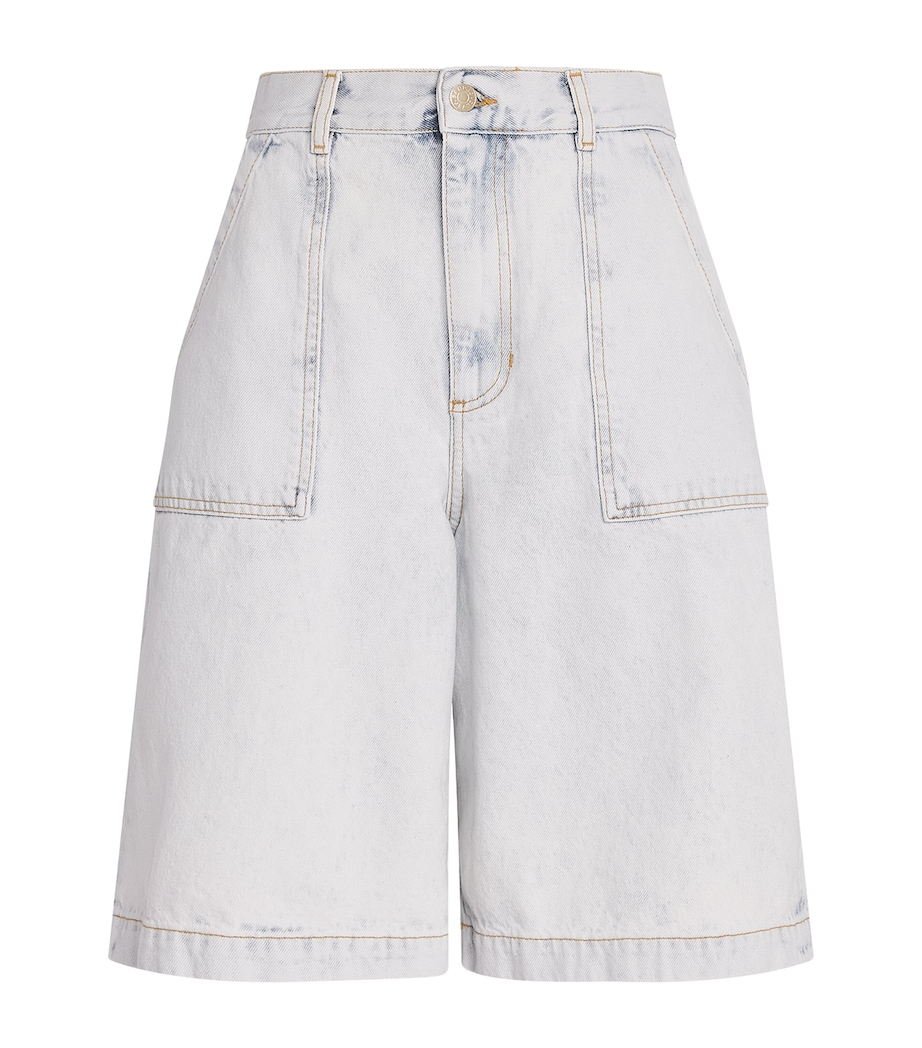 Sandro Paris Womens Denim Bermuda Shorts Light Bu Jean Image 1