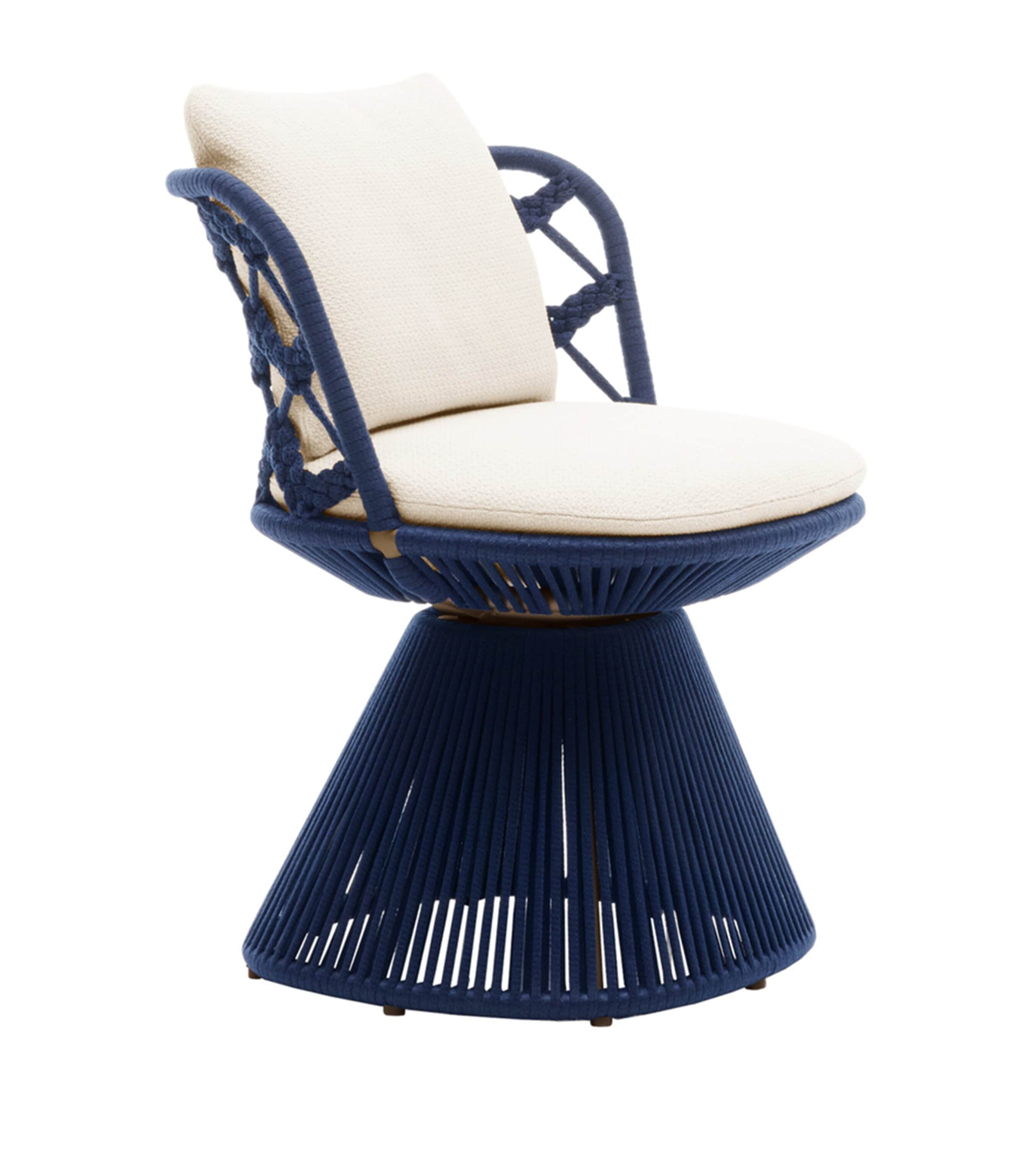 Flair O' Cushioned Outdoor Dining Chair BLUE AND WHITE Image 3