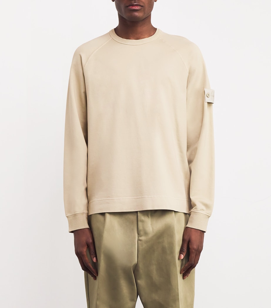 Stone Island Mens Stretch-Cotton Ghost Sweatshirt Image 3