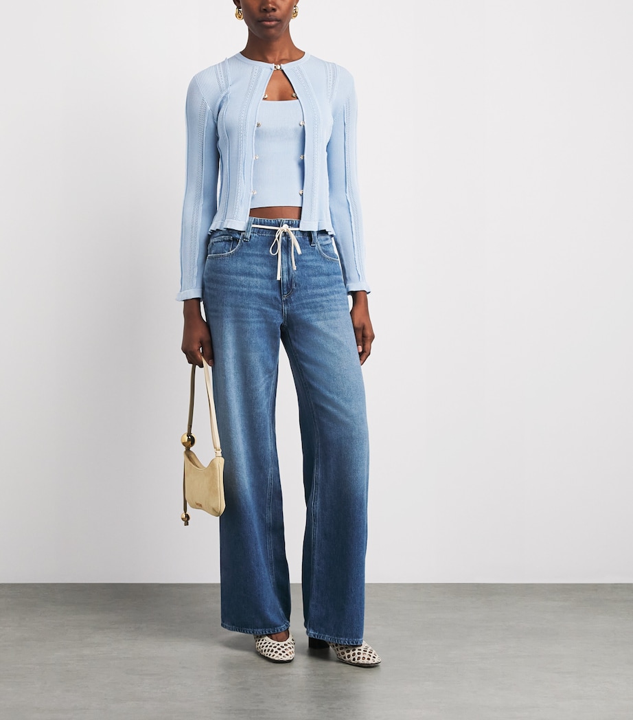PAIGE Womens Zoey Wide-Leg Jeans Serenite Image 2