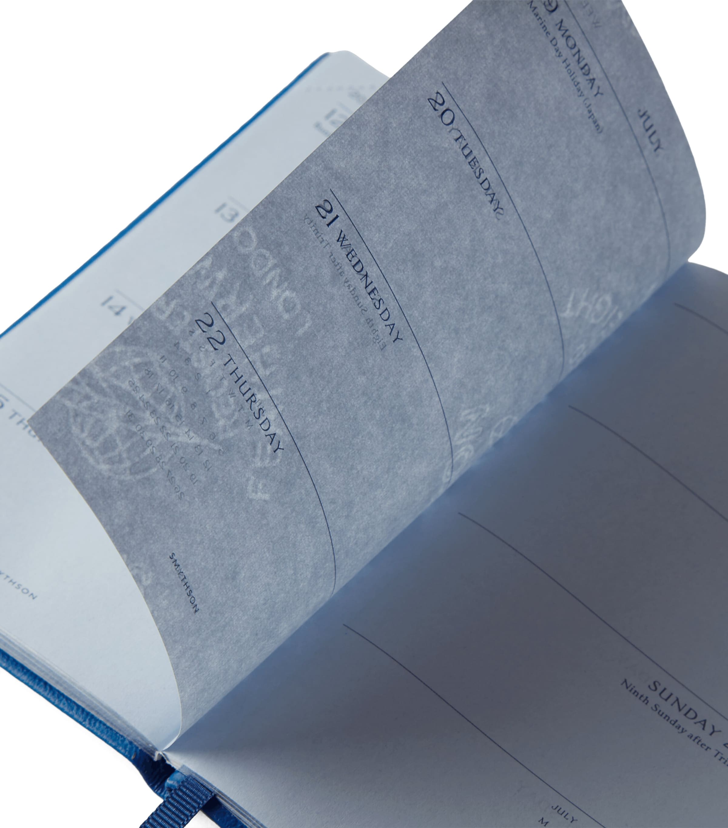 Smythson Leather Panama Weekly Diary 2027 Cerulean Image 3