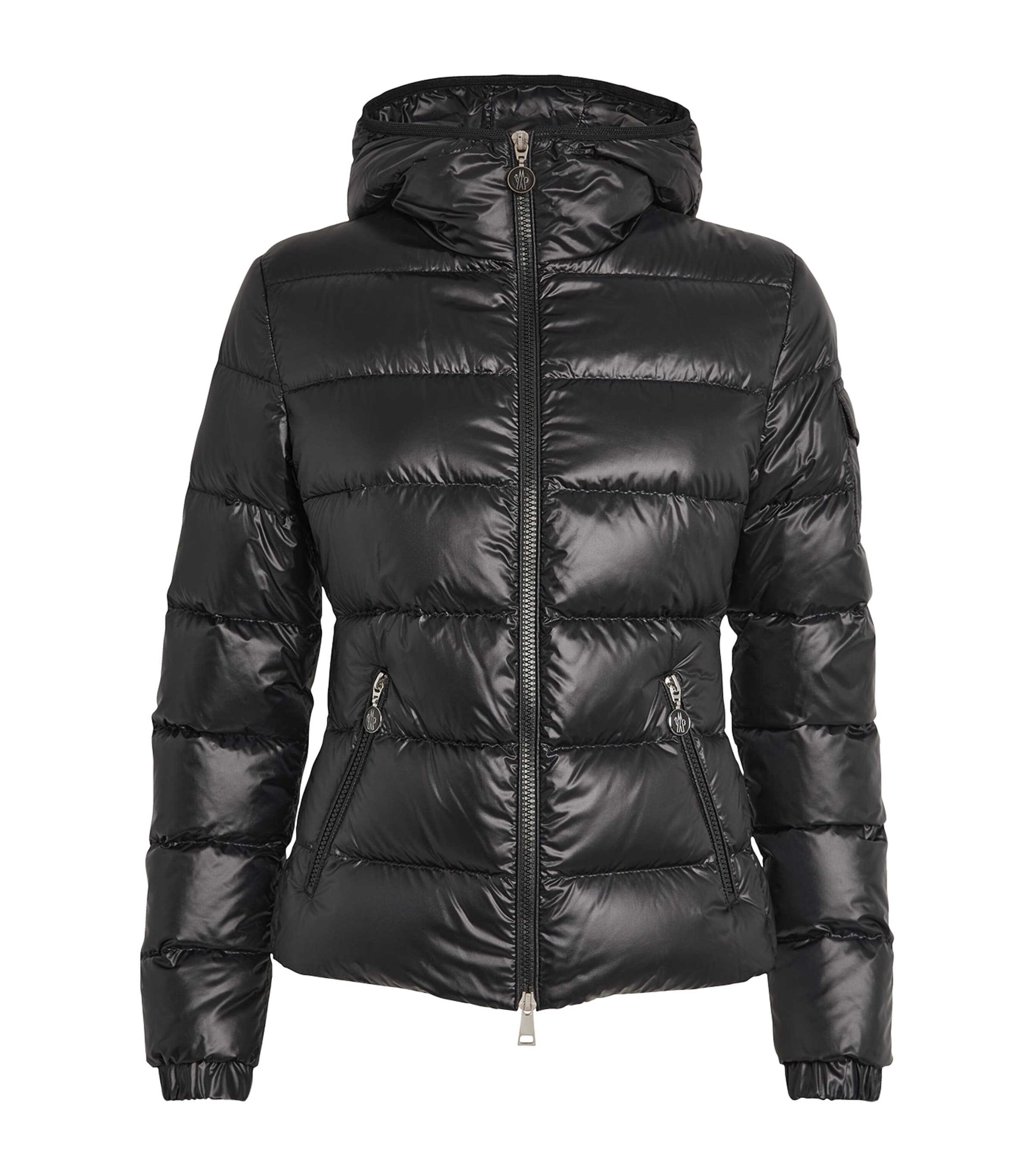 Moncler Quilted Gles Puffer Jacket In Black