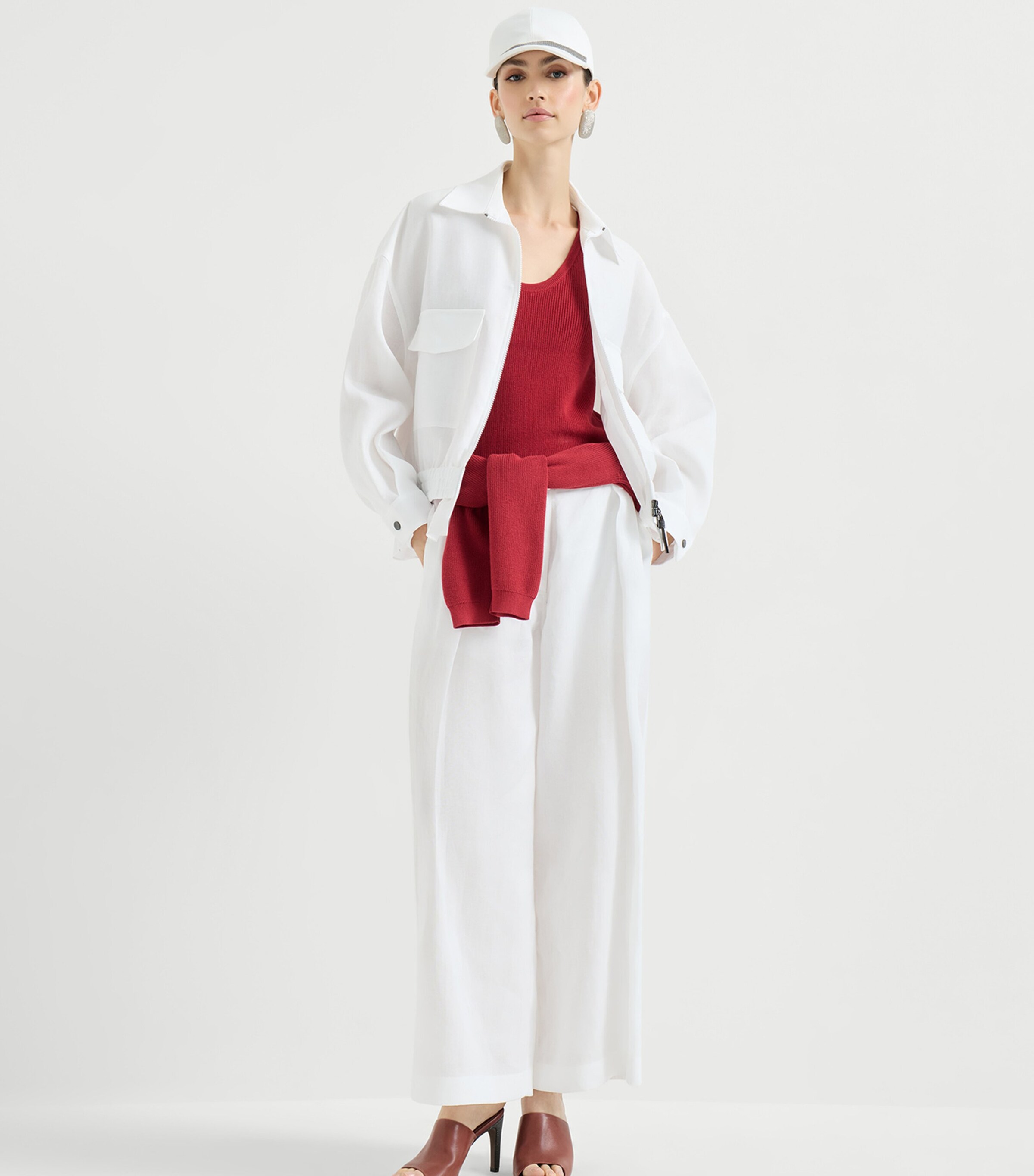 Brunello Cucinelli Womens Cotton Zip-Up Jacket Image 4
